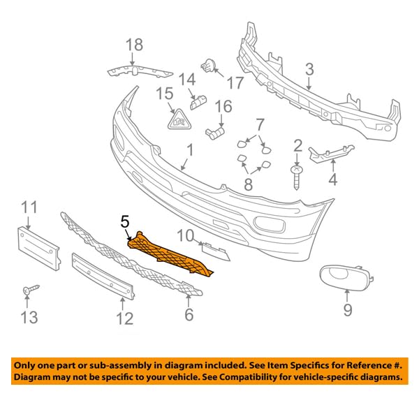 04-06 BMW X5 Front Bumper Upper Grille Assembly Set (Non-Sport Package) - Perfect Fit Replacement for Improved Airflow & Style - Ideal for Car Enthusiasts & DIY Upgrades