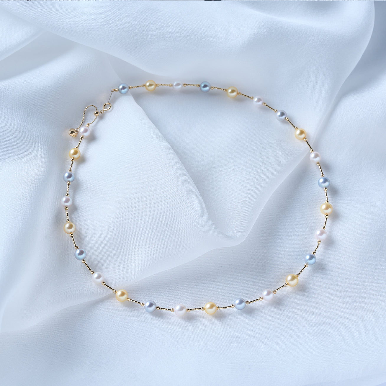 18K Solid Gold Saltwater Pearl Necklace KN00300 | Elegant Women's Jewelry Gift for Wedding, Anniversary & Special Occasions