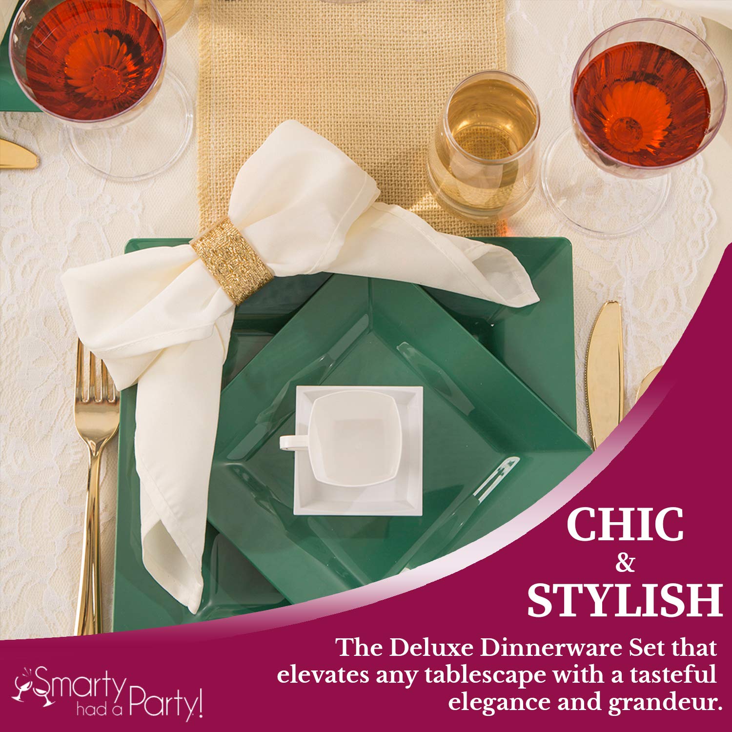 Heavy Duty Disposable Plastic Plates - 9.5