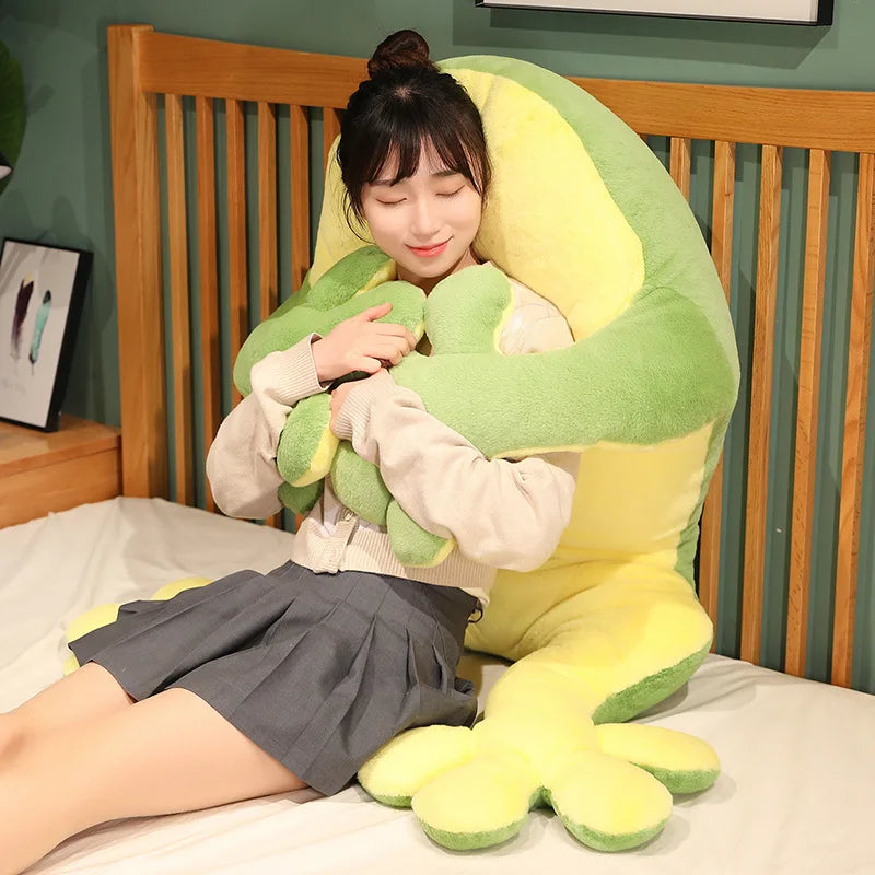 **60/80/100CM Giant Frog Plush Toy - Soft Stuffed Animal Pillow, Funny Frog Mat for Kids & Adults - Cute Home Decor, Gift for Birthday & Nursery (Perfect for Bedroom, Living Room, Playroom Decor)**