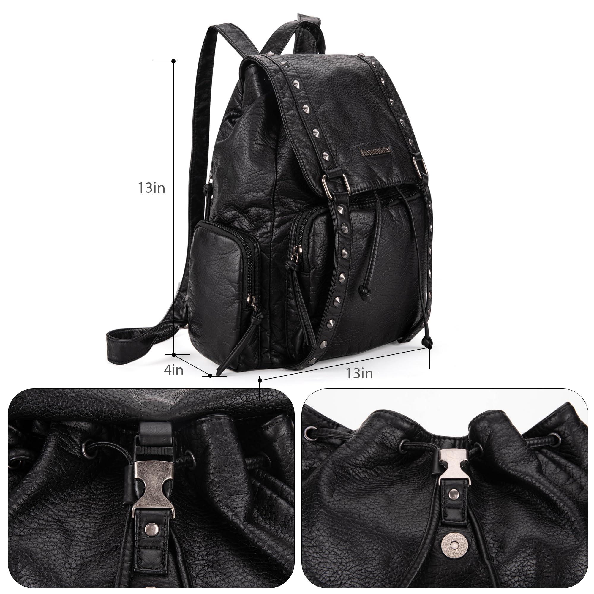 Montana West Women's Leather Backpack Purse - Stylish Travel Daypack for Casual Outings