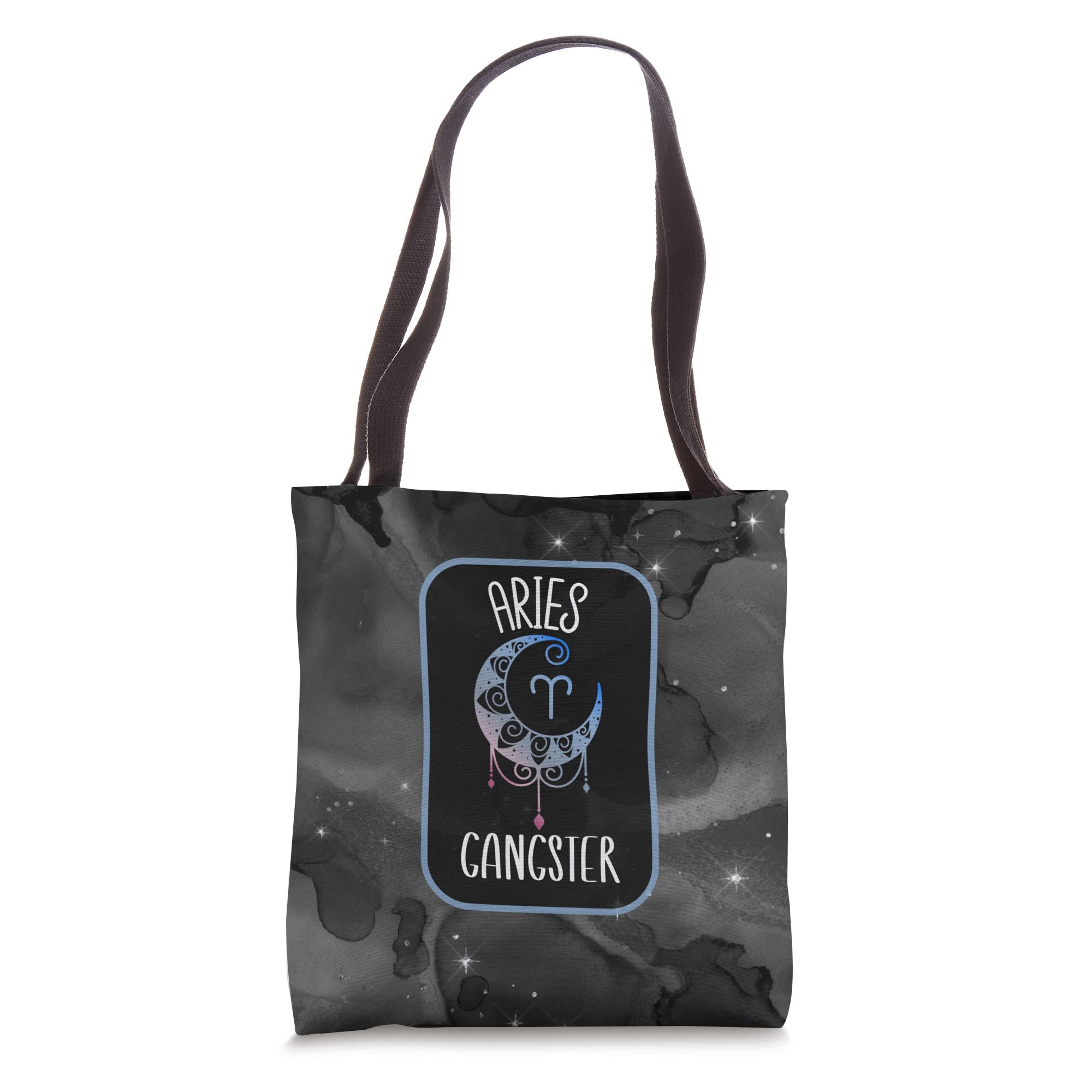 Aries Zodiac Tote Bag for Women - Celestial Moon Design, Gangster Style - Perfect for Daily Use, Work, School, and Gift Giving