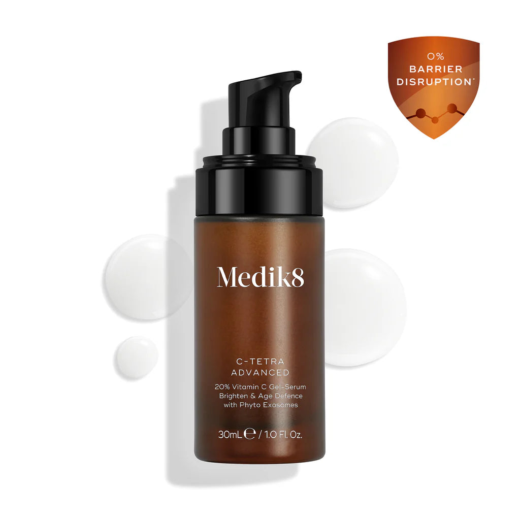 Medik8 C Tetra® Advanced Vitamin C Serum - Brightening & Anti-Aging Face Treatment for Glowing Skin | Perfect for Daily Skincare Routine & Nighttime Use