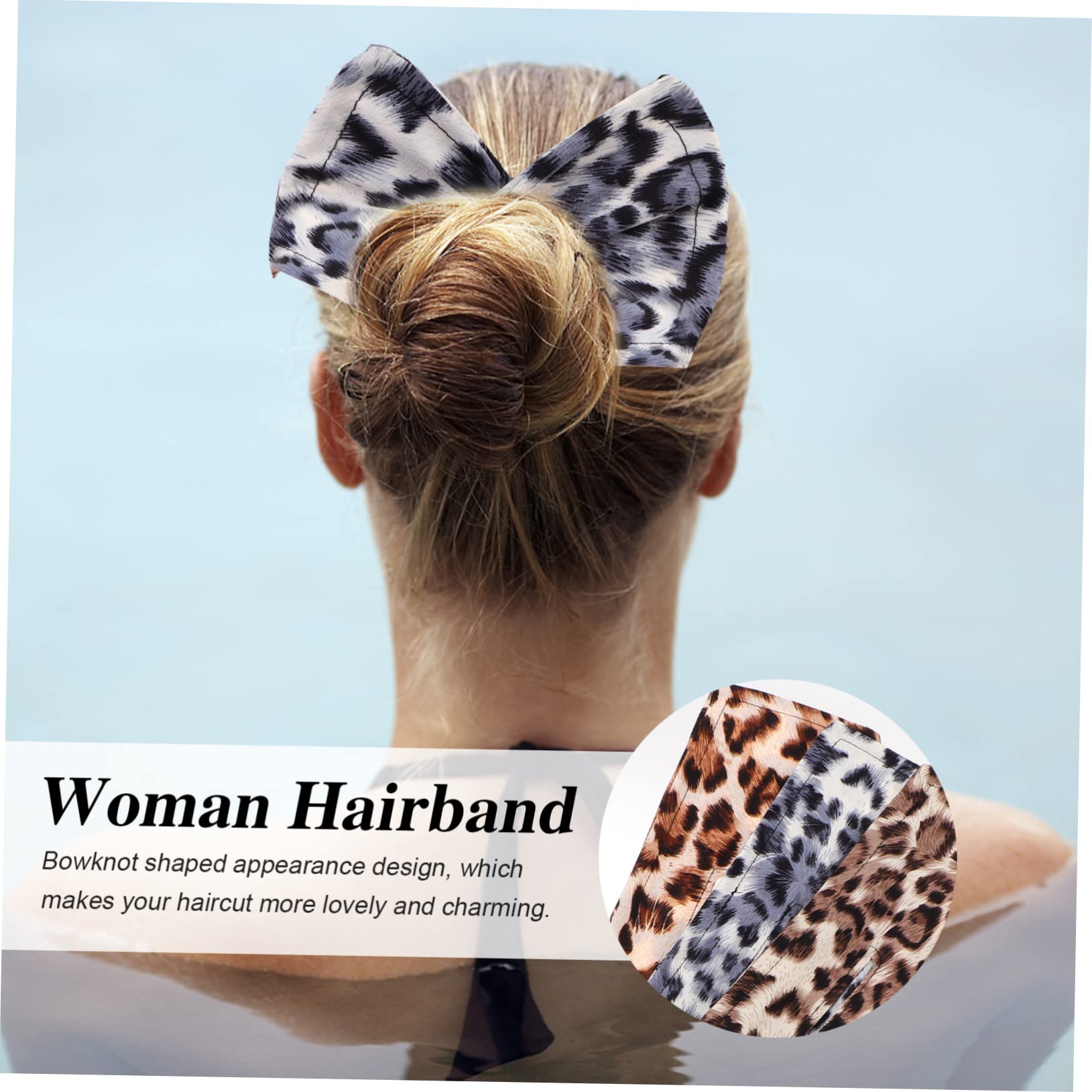 Beatifufu 3-Piece Bow Headband Set - Hair Bun Holders & Shapers for Women | Soft Polyester Fabric Hair Ties & Bun Makers | Perfect for Curly Hair Styling, Updos & Everyday Wear (Brown)