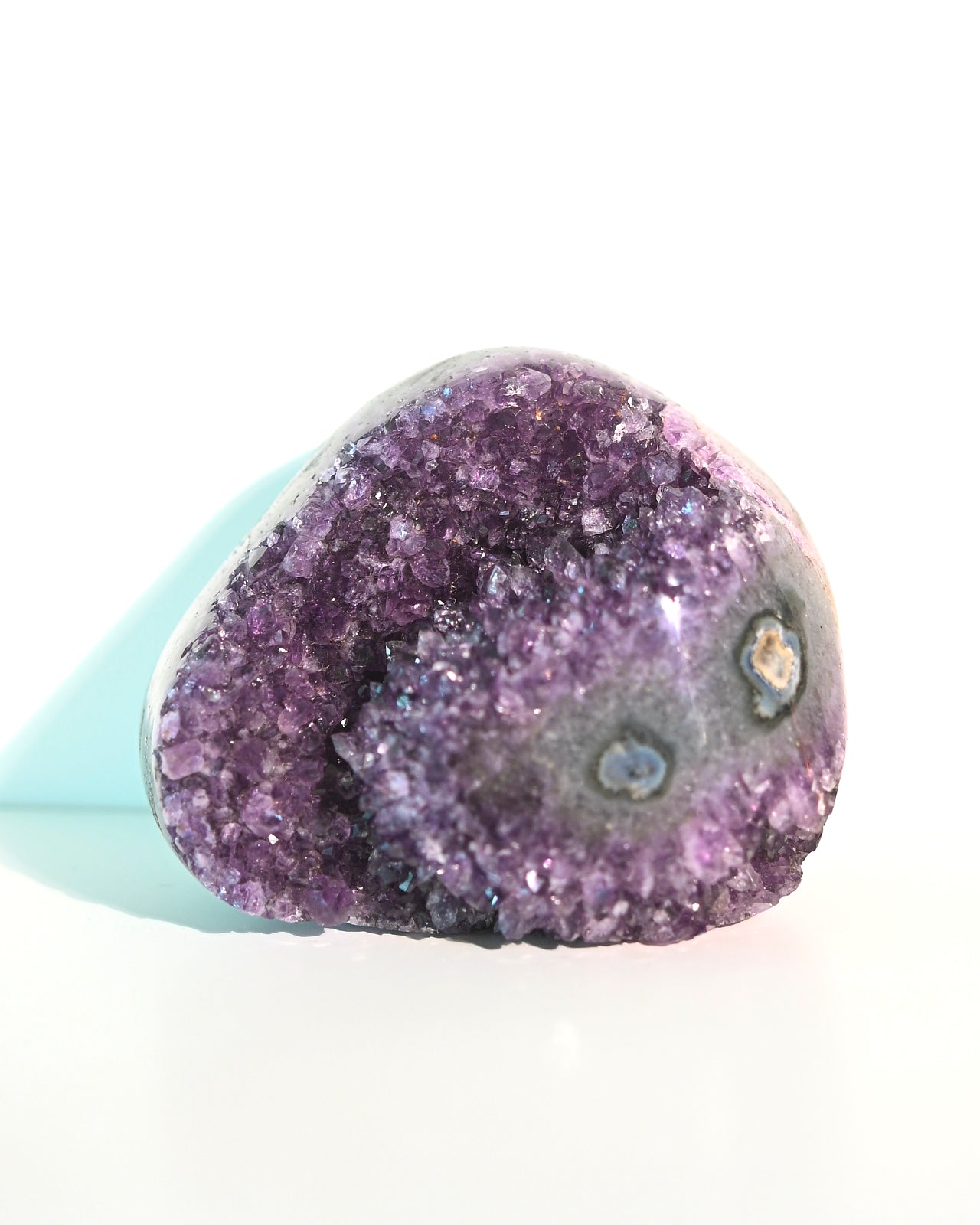 Natural Amethyst Druzy Freeform Stone - 4 Inch Healing Crystal for Home Decor, Meditation & Spiritual Gifts