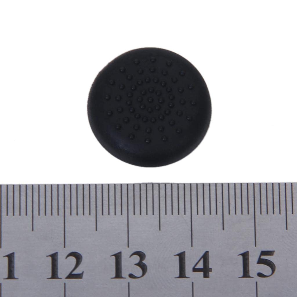 Replacement PS4 Controller Joystick Caps - 1 Pair Black Thumb Grips for Playstation 4 - Enhance Gaming Comfort & Precision (Perfect for FPS, Racing & Action Games)