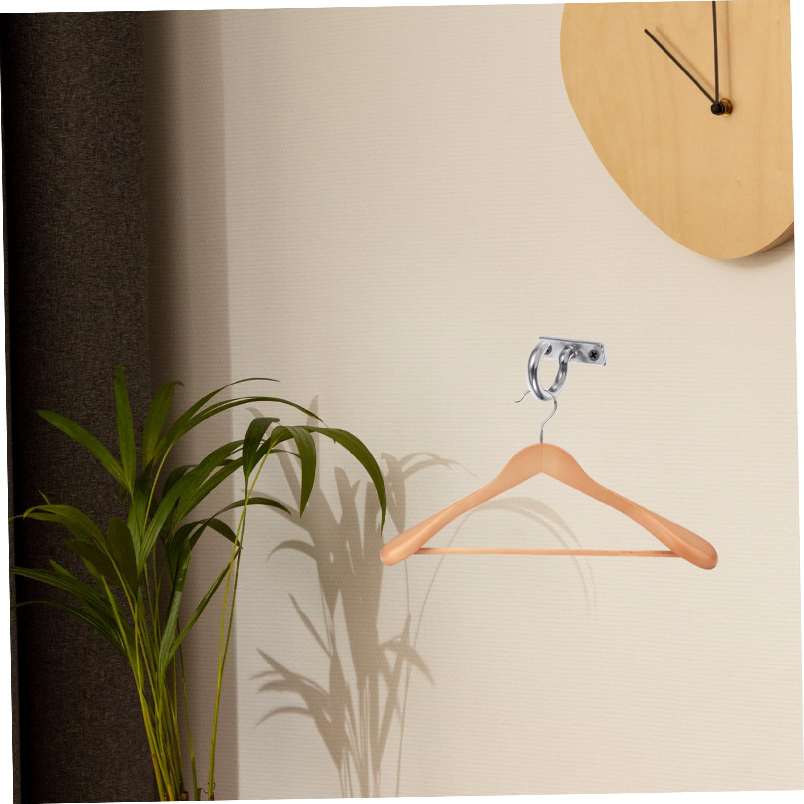 DOITOOL Stainless Steel Ceiling Hooks with Screws & Eye Plate - Heavy Duty Wall Mount Hooks for Garments, Ceiling Fans, Plants & Home Decor - Perfect for Closet Organization & Hanging Decorations