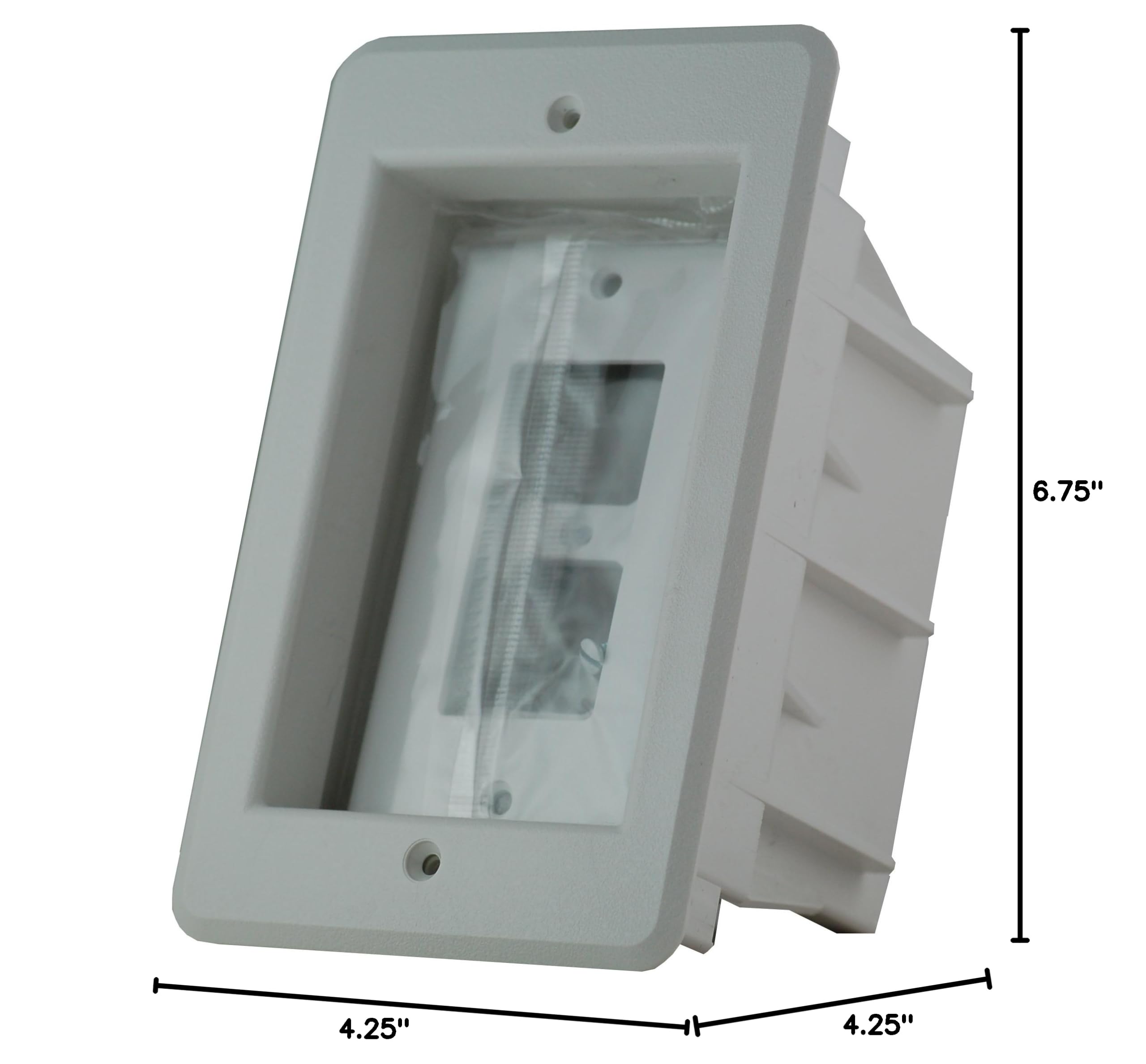 Arlington DVFR1W-1 Recessed Single Gang Electrical Outlet Mounting Box - Ideal for Home Wiring, DIY Projects & Professional Electrical Installations