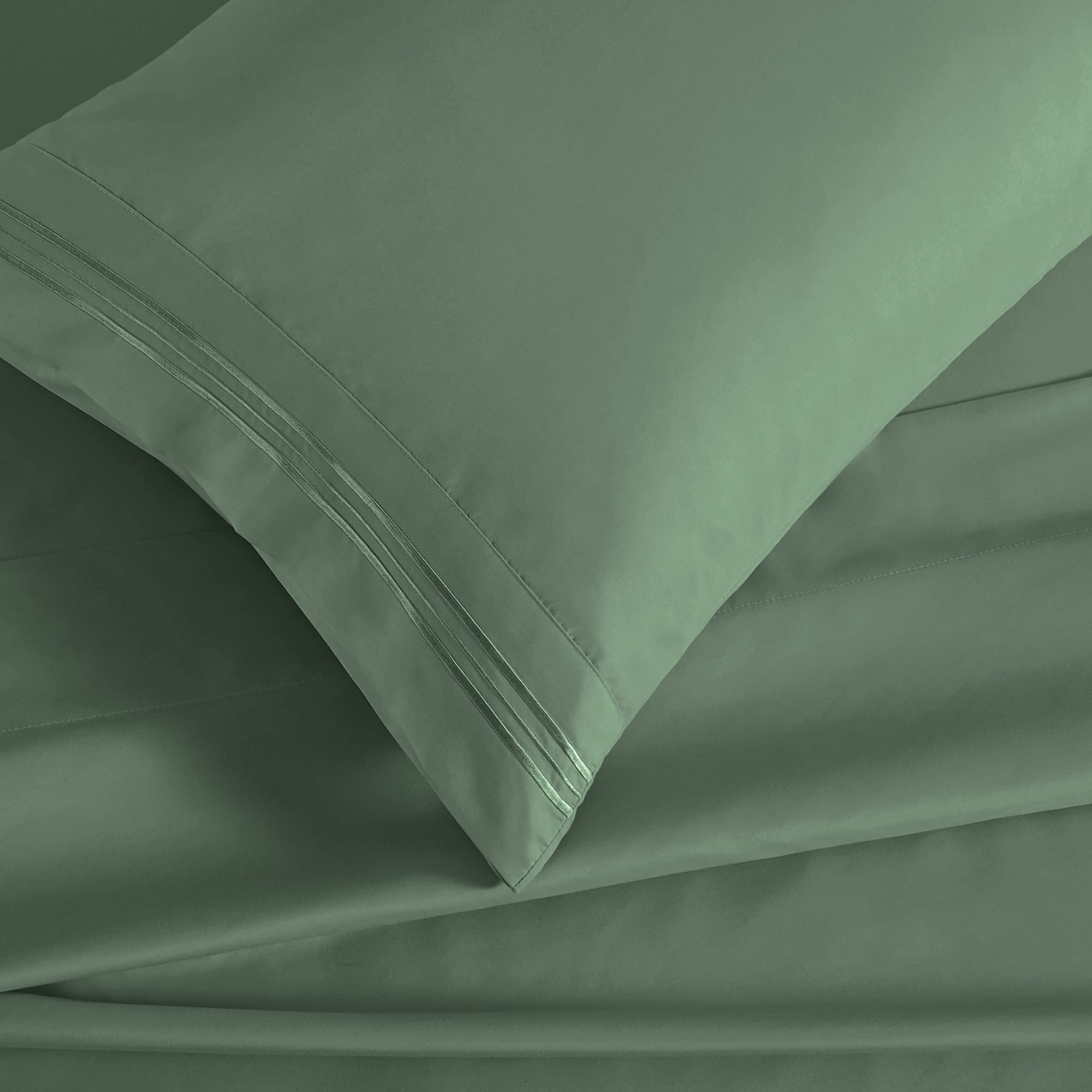Luxury 1800 Thread Count Microfiber Deep Pocket Full Size Sheets Set - 4 Piece Bedding with Pillowcases for 10-16