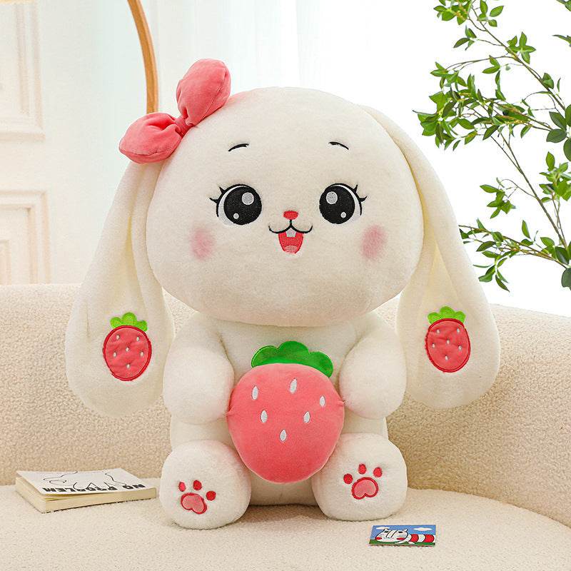 Adorable White Bunny Plush Toy - Kawaii Caramel Stuffed Animal for Kids & Adults | Perfect for Cuddling, Gifts, and Home Decor