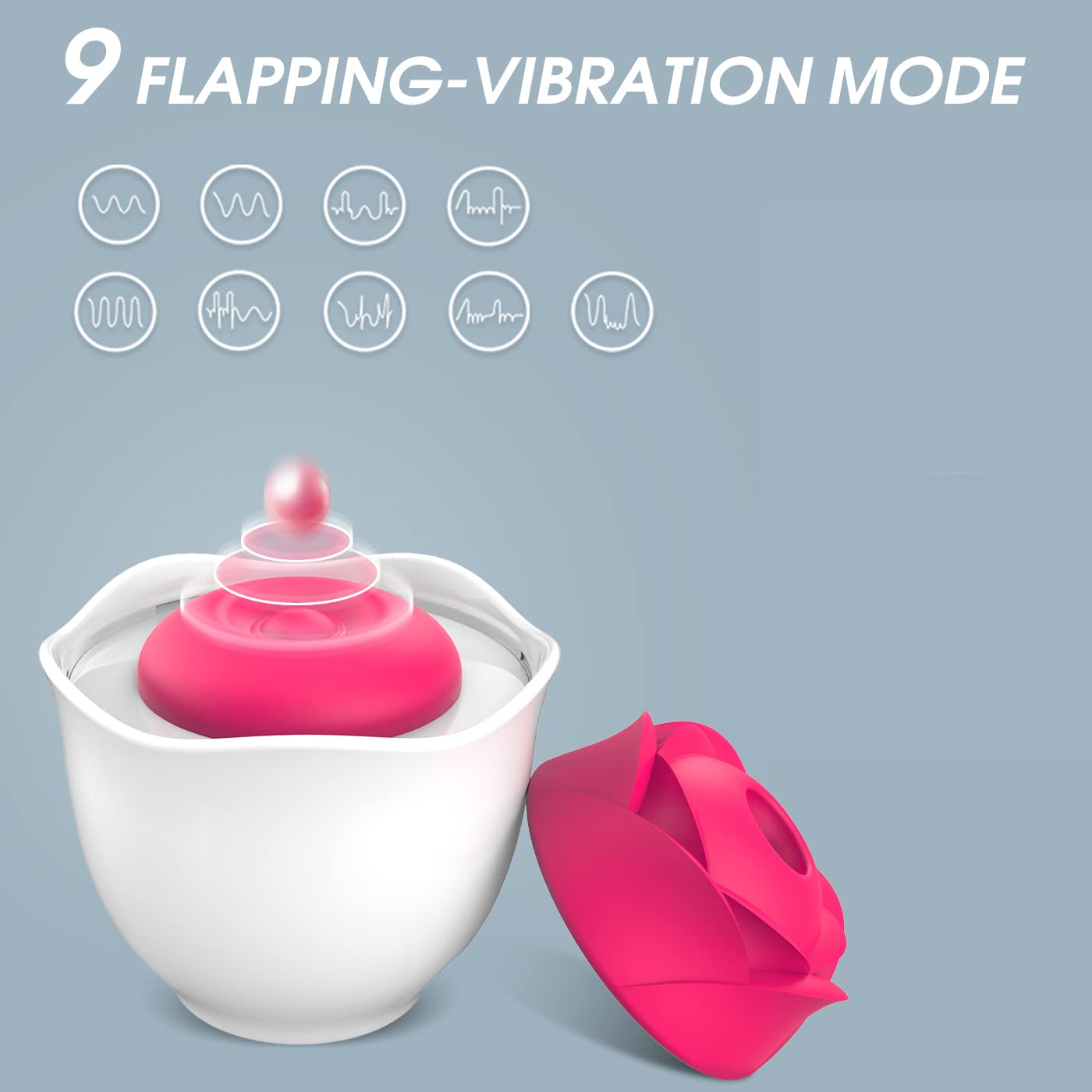 Premium Rose Clitoral Vibrator for Women - 10 Powerful Stimulation Modes, Rechargeable Adult Sex Toy for Clit & G-Spot Pleasure | Perfect for Solo Play, Couples & Sensual Massage