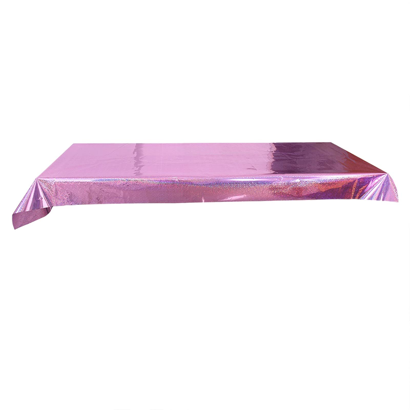 Foil Wavy Striped Tablecloth - Elegant Pink Party Table Cover for Holiday Celebrations, Birthday Decorations & Wedding Receptions (One Size) - Perfect for Dining Tables, Buffet Displays & Special Events