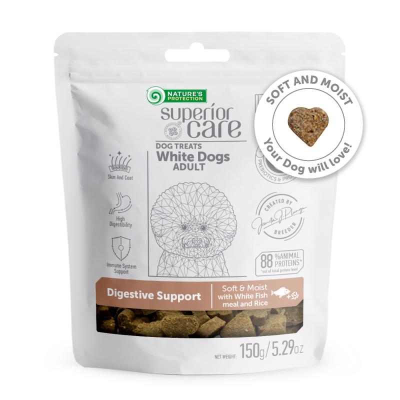 Premium Digestive Support Dog Treats with White Fish & Rice - Healthy Snacks for Adult Dogs - Ideal for Training, Rewards & Digestive Health
