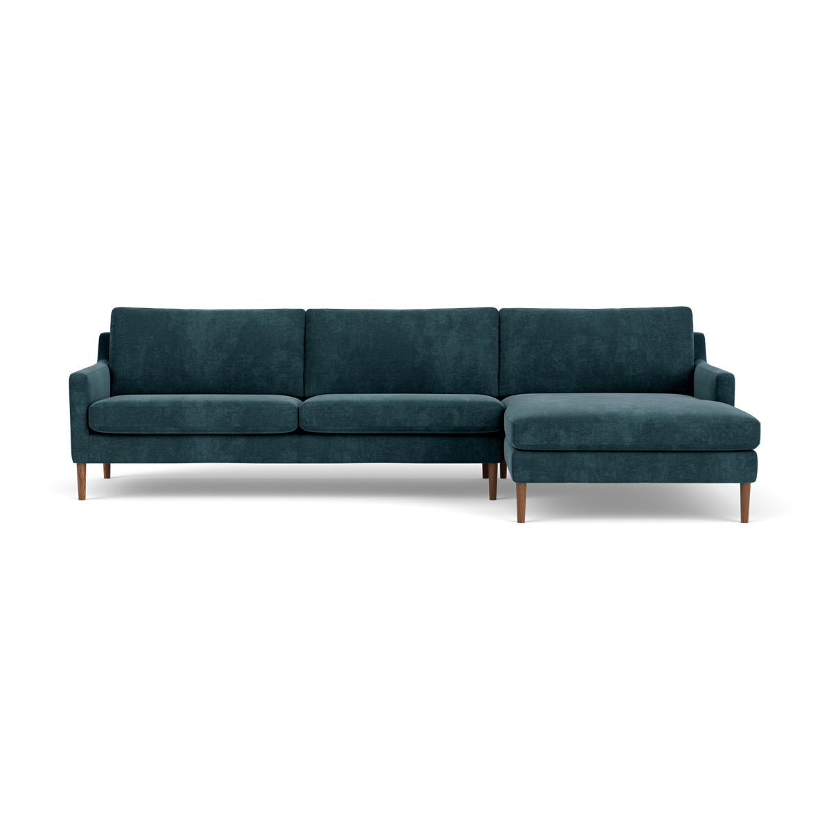 Astha Fabric Right Chaise Sofa - Modern Upholstered Sectional Couch for Living Room, Lounge & Small Spaces