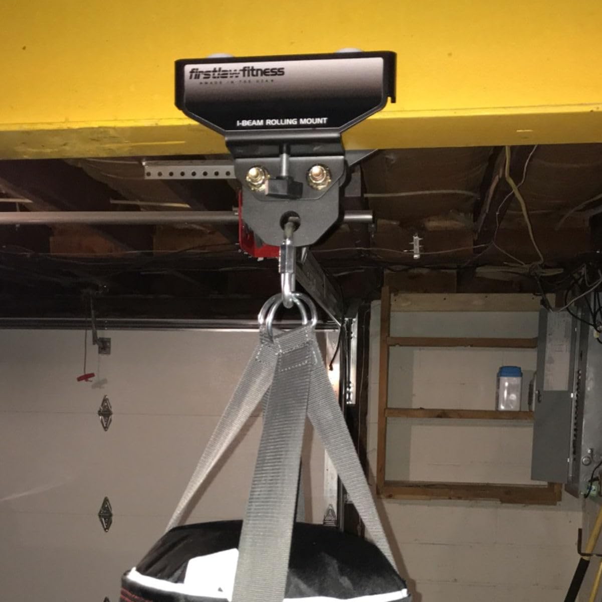 Heavy Duty I-Beam Rolling Punching Bag Mount - Adjustable 3.5