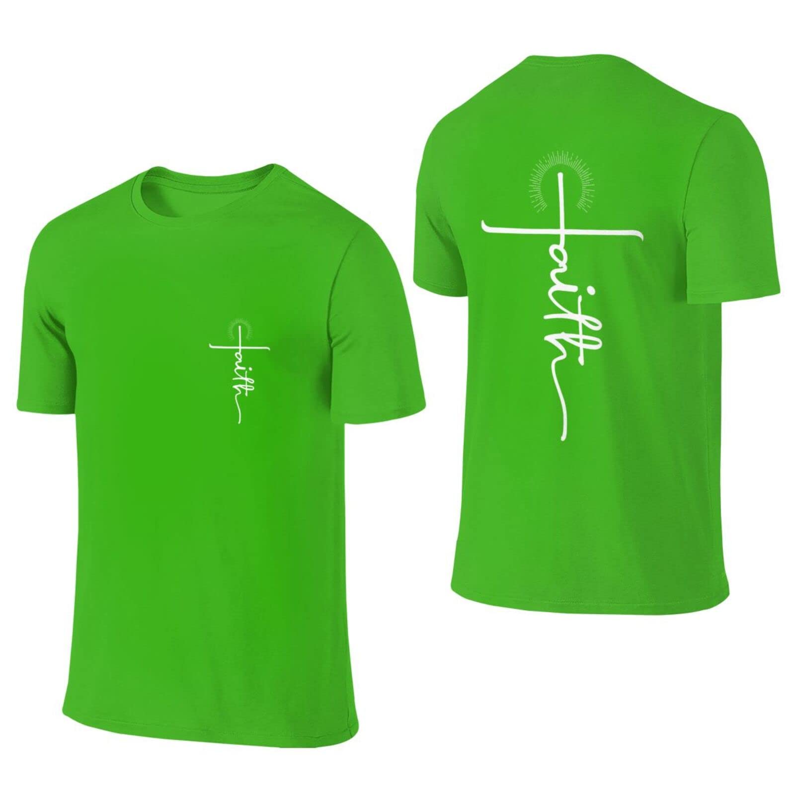 Jesus T-Shirts for Men - Christian Faith Graphic Tees with Cross Design | 100% Cotton Short Sleeve Religious T-Shirts | Perfect for Church, Bible Study & Daily Wear