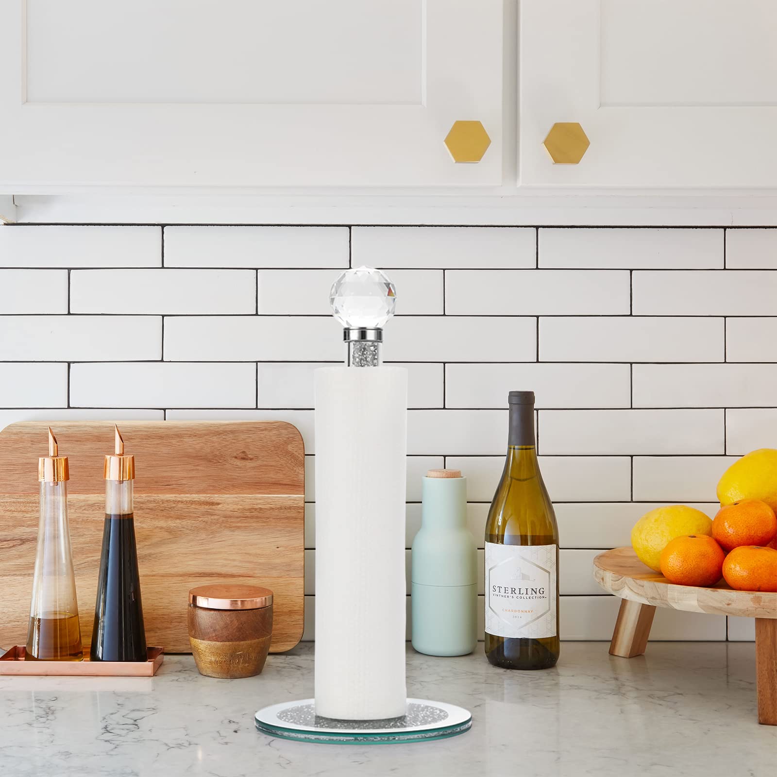 JUXYES Vertical Countertop Paper Towel Holder - 13