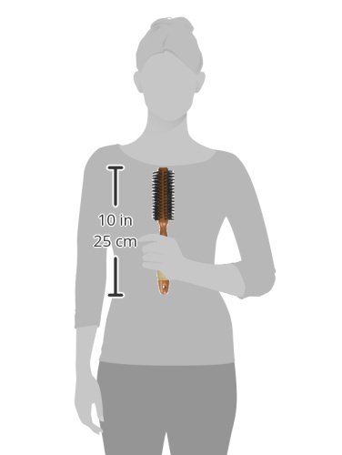 Eco-Friendly Wooden Round Hair Brush - Small 2.1oz for Styling & Detangling | Perfect for Travel, Home & Salon Use