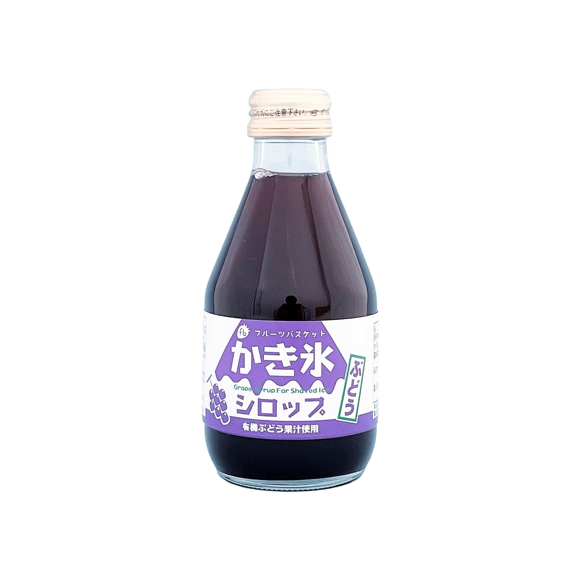 Organic Grape Kakigori Shaved Ice Syrup - 180ml Bottle | Natural Fruit Flavoring for Desserts, Bubble Tea & Cocktails | Perfect for Summer Treats & Party Drinks