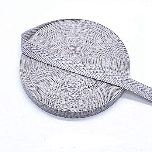 MoonyLI 10mm Cotton Webbing Twill Tape - 28 Color Options for Sewing, Quilting & Crafting - 56m Seam Bias Tape for DIY Projects, Clothing Repair & Fabric Edging