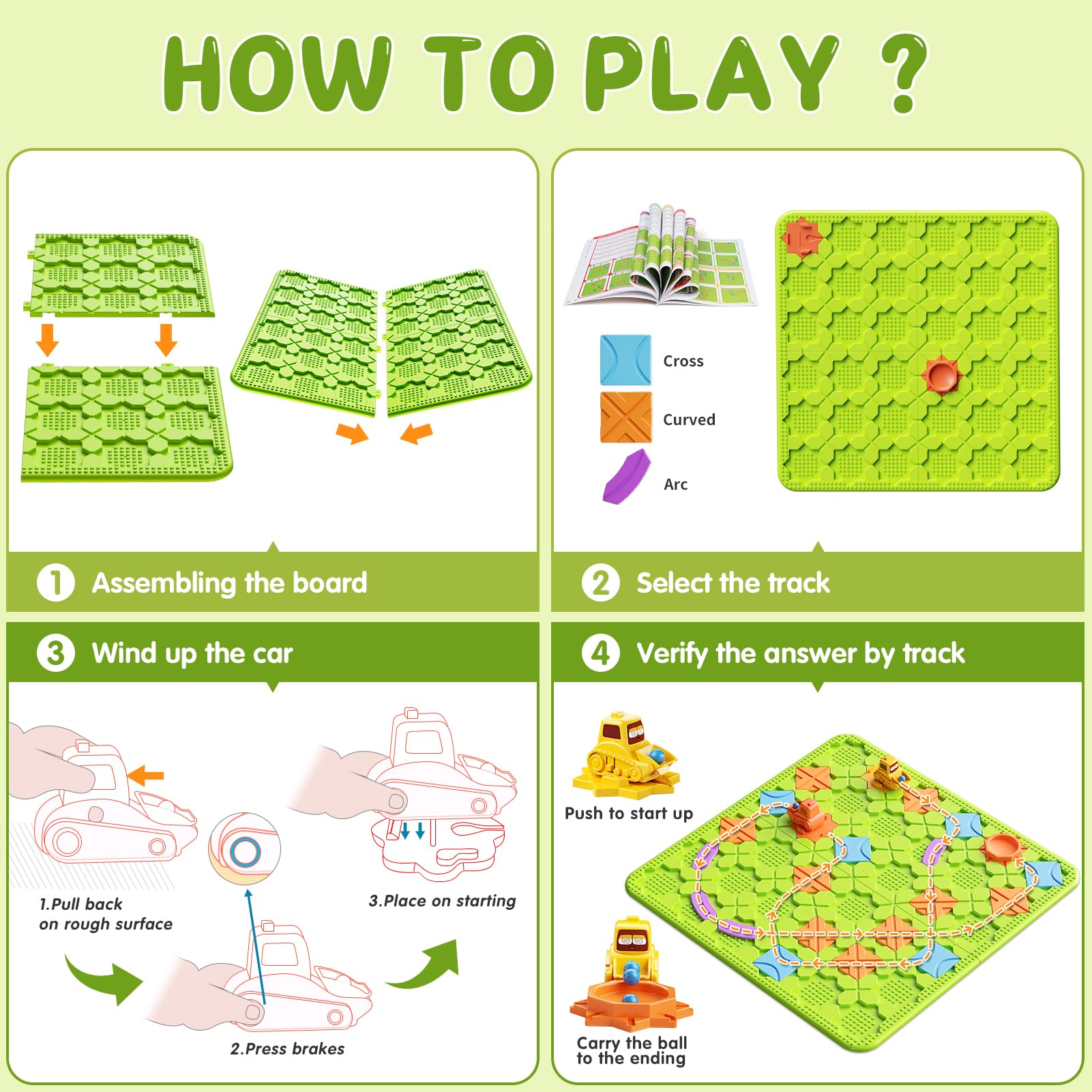 Brain Stem Activity Logic Kits - 200+ Challenging Board Teaser Games & Puzzle Toys for Kids Ages 3-10 | 4 Difficulty Levels | Educational Learning Maze Games for Toddlers - Perfect for Family Game Nights & Classroom STEM Activities
