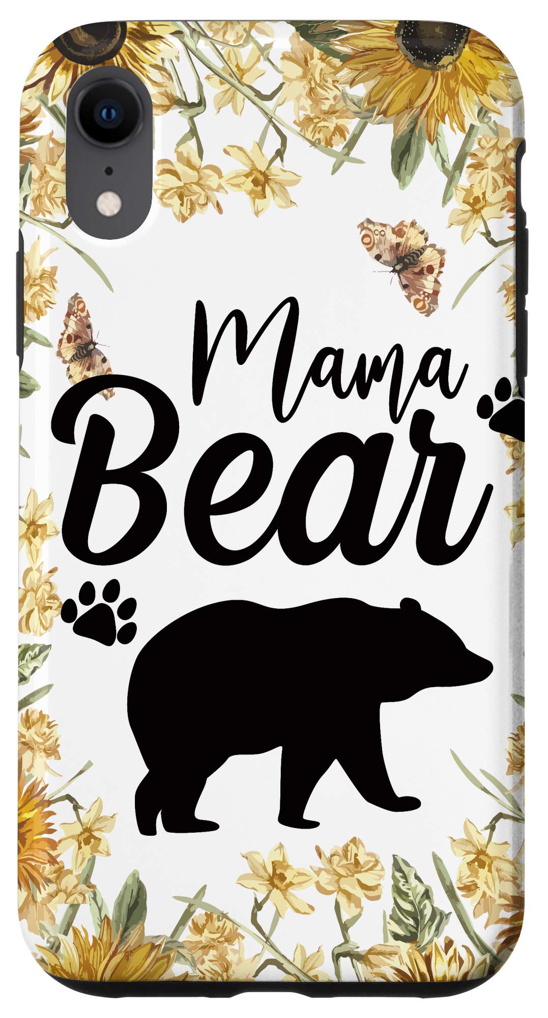 iPhone XR Case - Sunflower Mama Bear Design, Perfect for Birthday & Mother's Day Gifts | Protective Phone Cover for Women, Girls, Moms | Ideal for Everyday Use, Work, and Special Occasions
