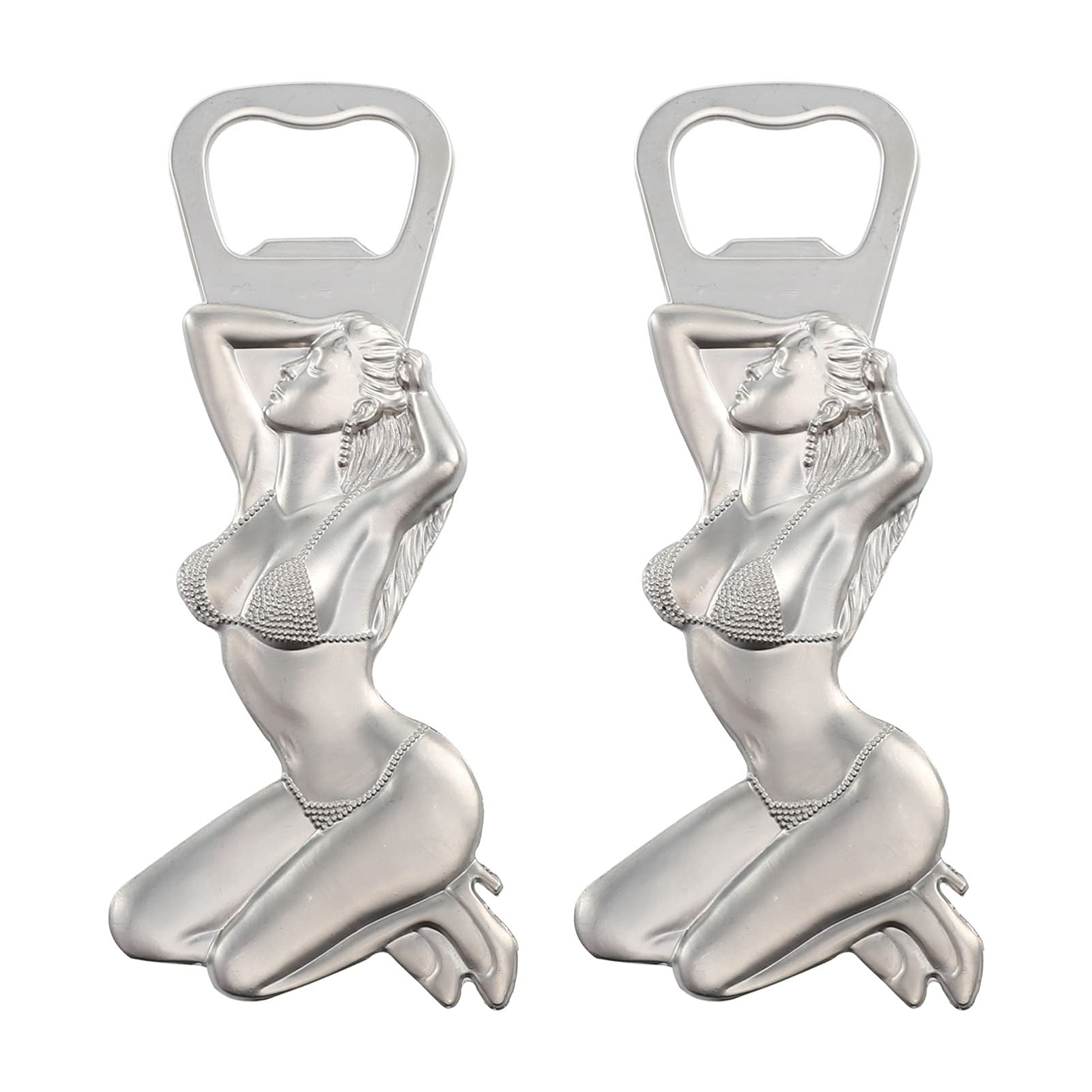 DOITOOL Personalized Magnetic Bottle Opener Set - 2 Pack Alloy Beer & Can Opener with Strong Refrigerator Magnet - Perfect for Home Bar, Office, Restaurant & Bulk Use - Ideal for Parties, Gifts & Kitchen Accessories
