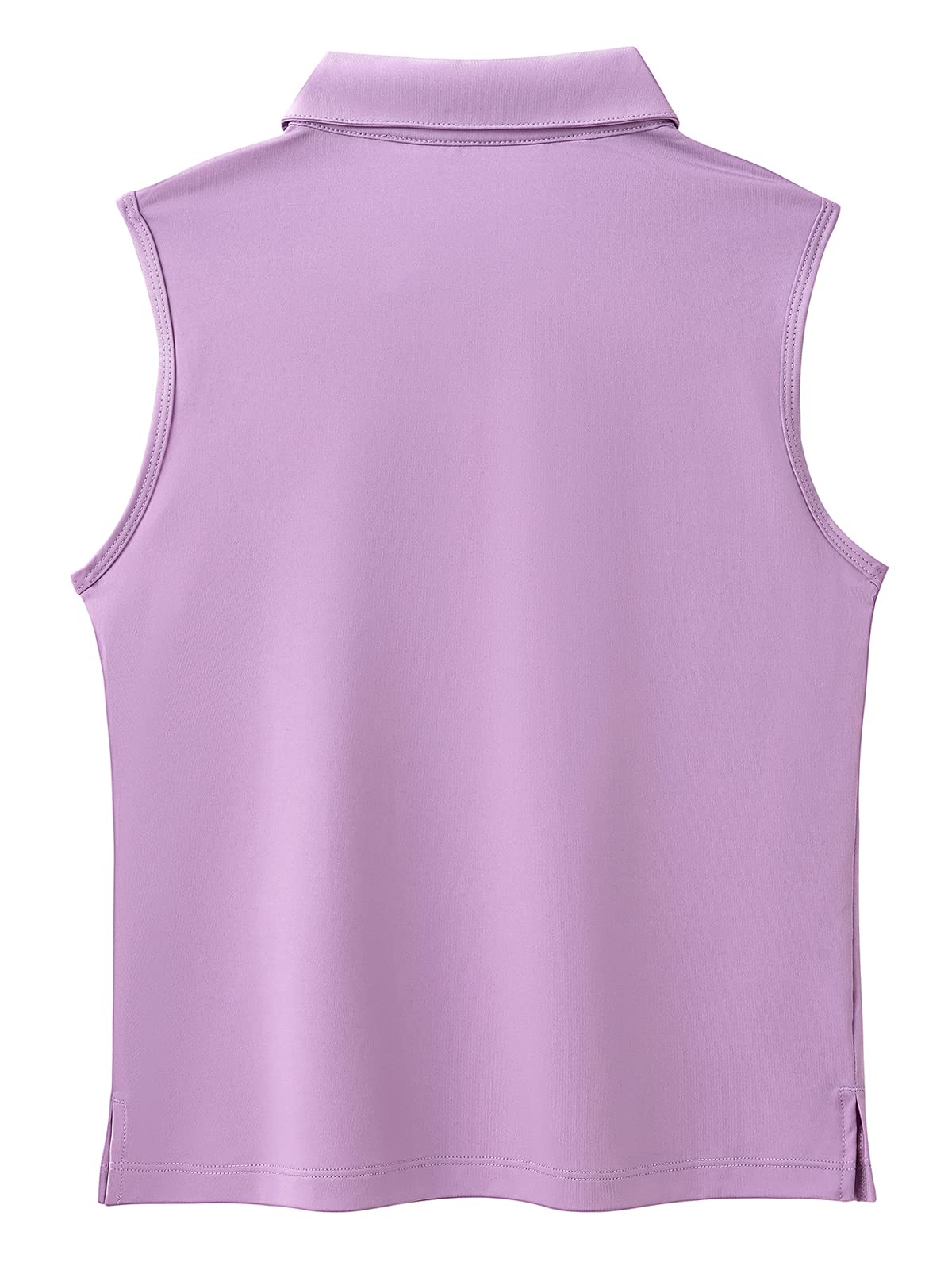 MERIABNY Girls Golf Polo Shirts - Sleeveless V-Neck Athletic Top for Ages 5-12 | Breathable & Comfortable for Junior Golf, Tennis & Summer Sports
