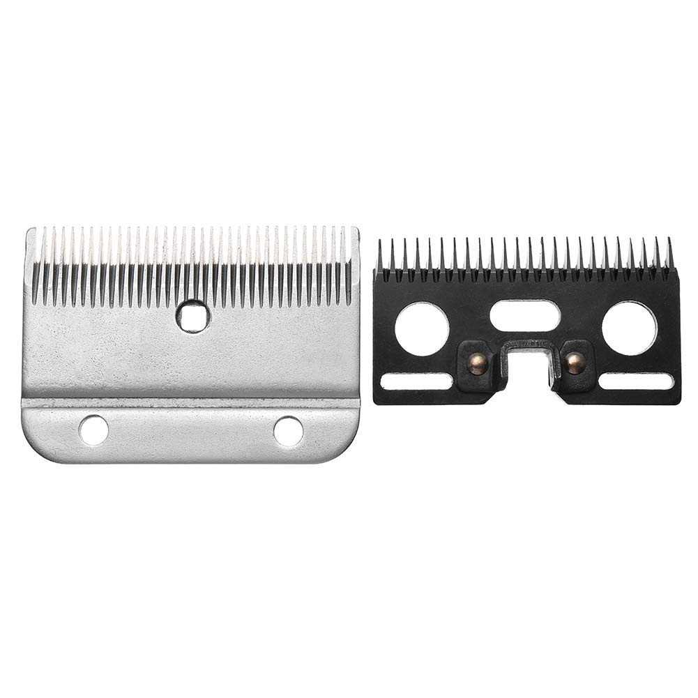 Professional Horse Clippers Blades - 35 Teeth Stainless Steel Detachable Universal Blades for Horse Grooming (Top & Bottom) | Perfect for Show Prep, Daily Grooming & Veterinary Care