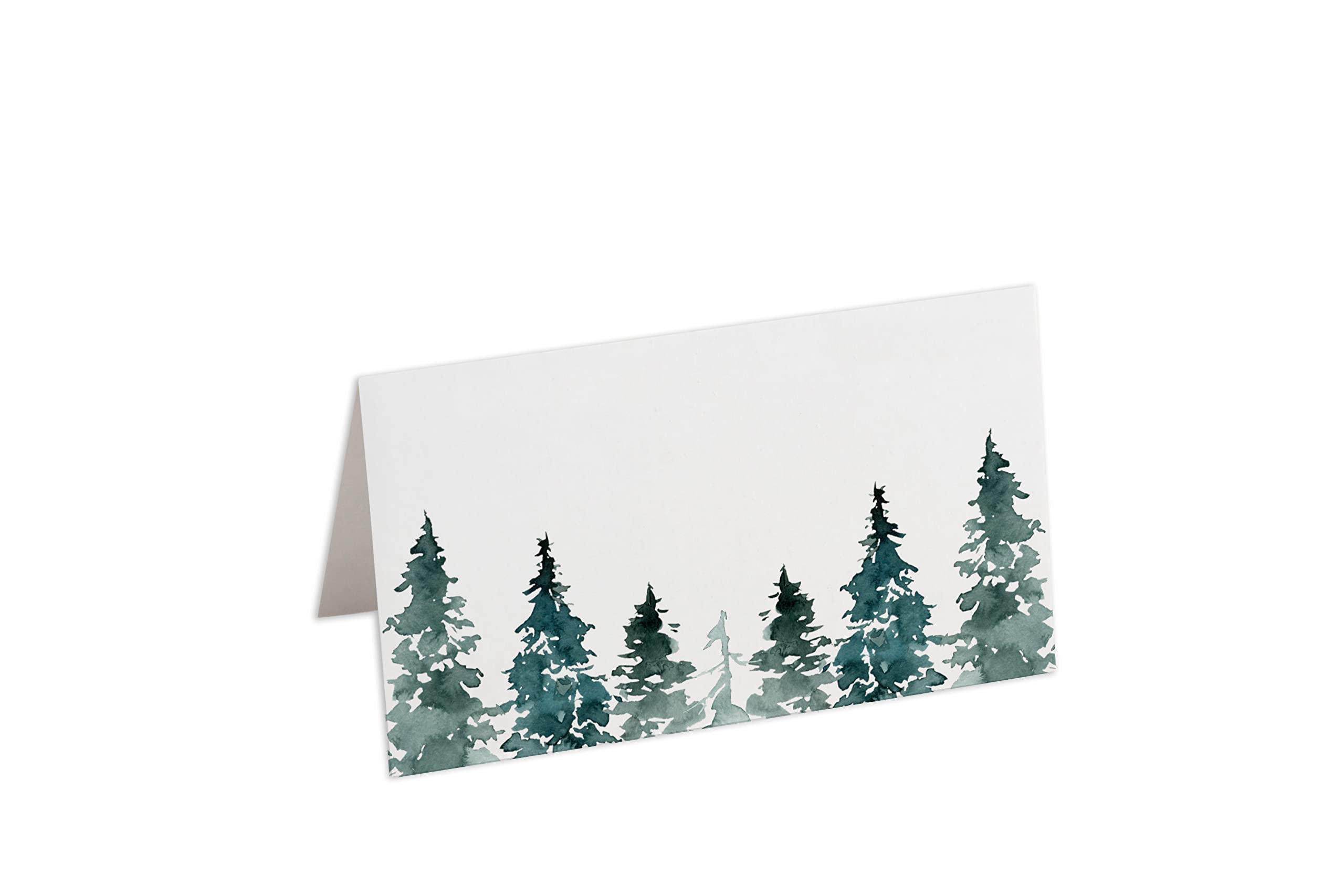 Rustic Pines Place Cards - Pack of 100 Wedding Seating Name Cards, 2.5 x 3 Inches, Pre-Scored & Ready to Use - Perfect for Weddings, Parties, and Special Events
