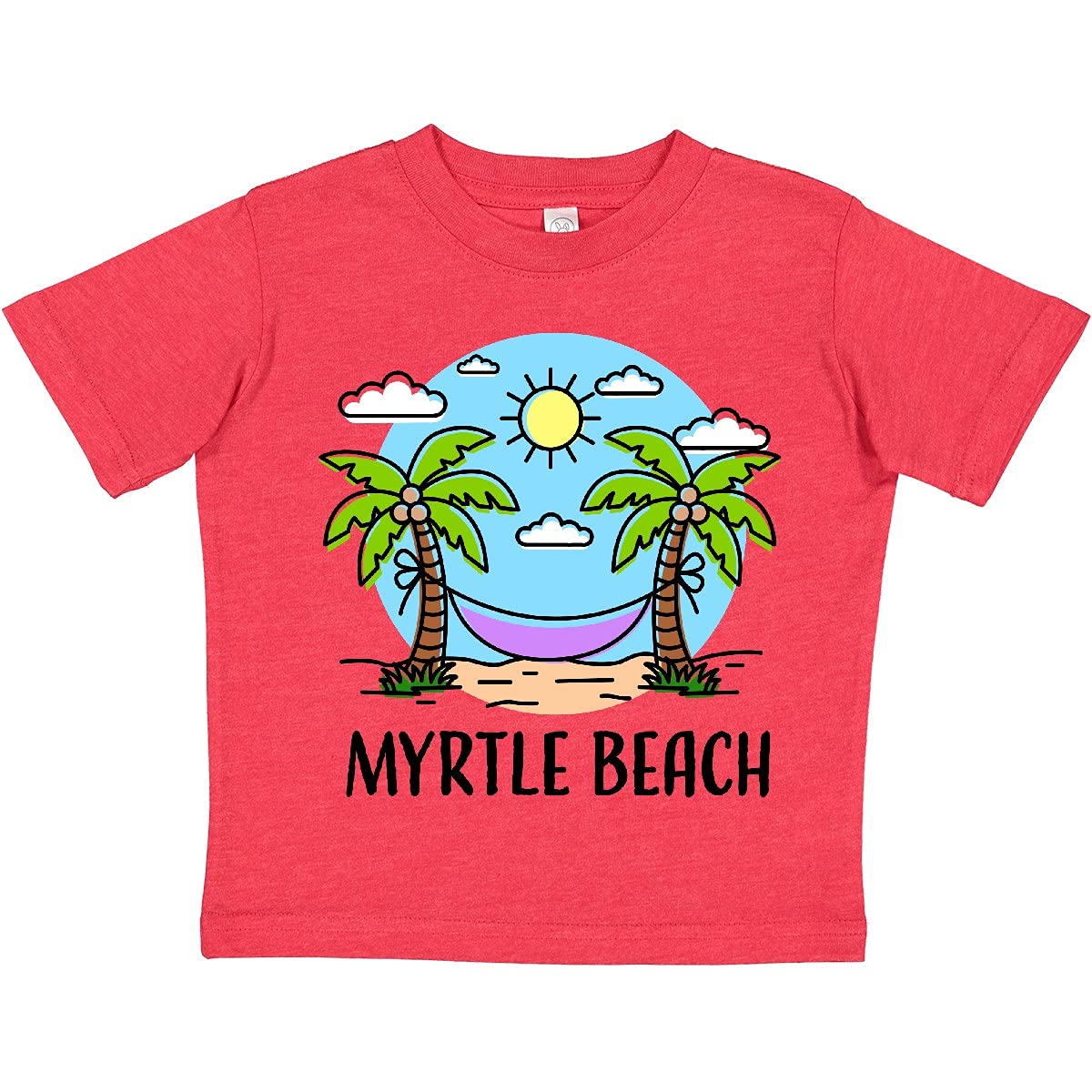Inktastic Summer Vacation in Myrtle Beach Toddler T-Shirt - Cute Beach-Themed Cotton Tee for Boys & Girls - Perfect for Family Vacations, Beach Trips & Summer Outfits