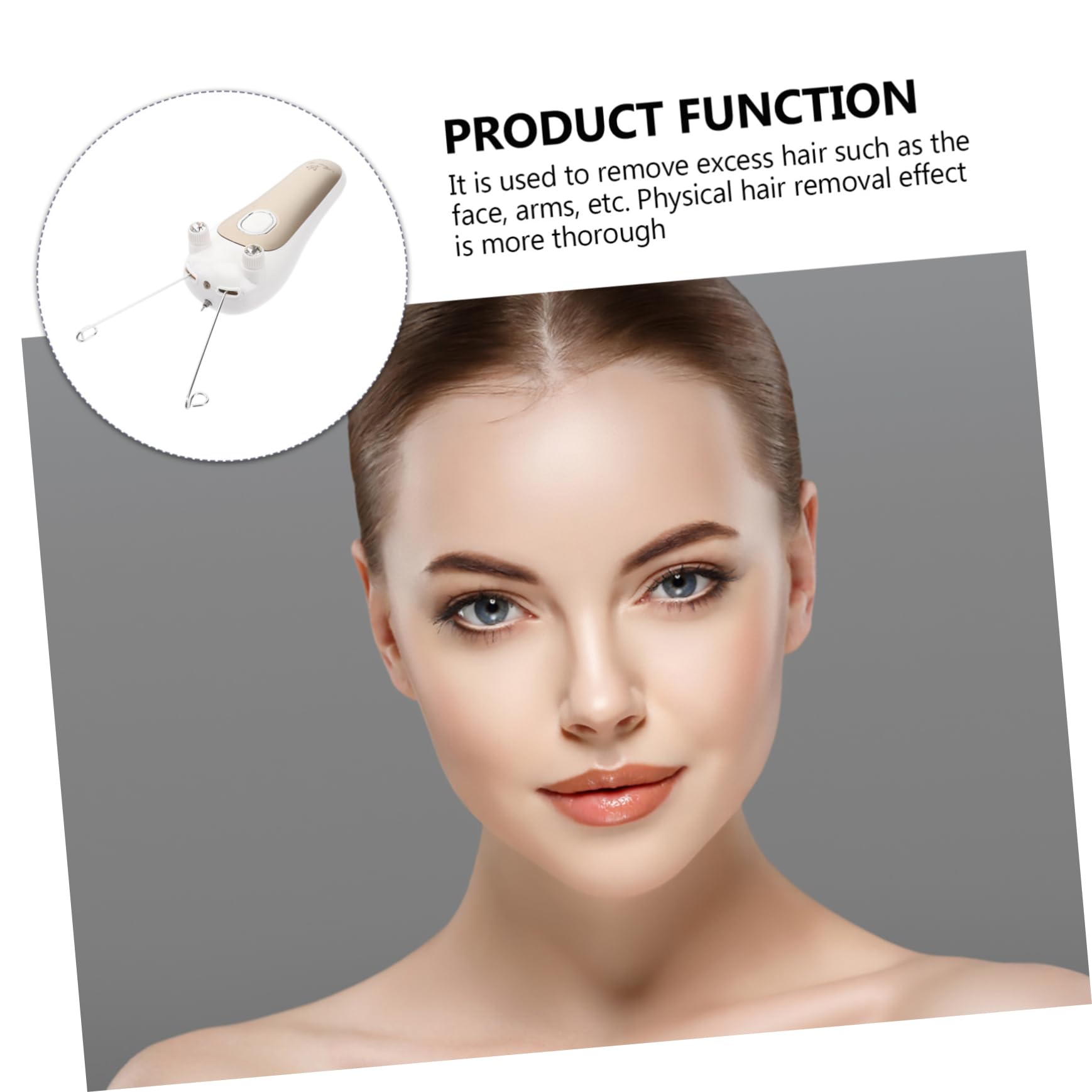 IPetboom Electric Facial Hair Remover Kit - Portable Waxing Device for Women, Eyebrow Trimmer & Body Hair Clipper with Golden Beads | Perfect for Eyebrow Shaping, Bikini Line & Sensitive Skin Hair Removal at Home