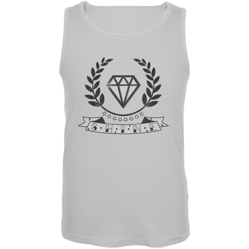 Old Glory Shine White Adult Tank Top - 3X-Large | Patriotic Muscle Shirt for Men & Women | Perfect for 4th of July, BBQ & Summer Outings