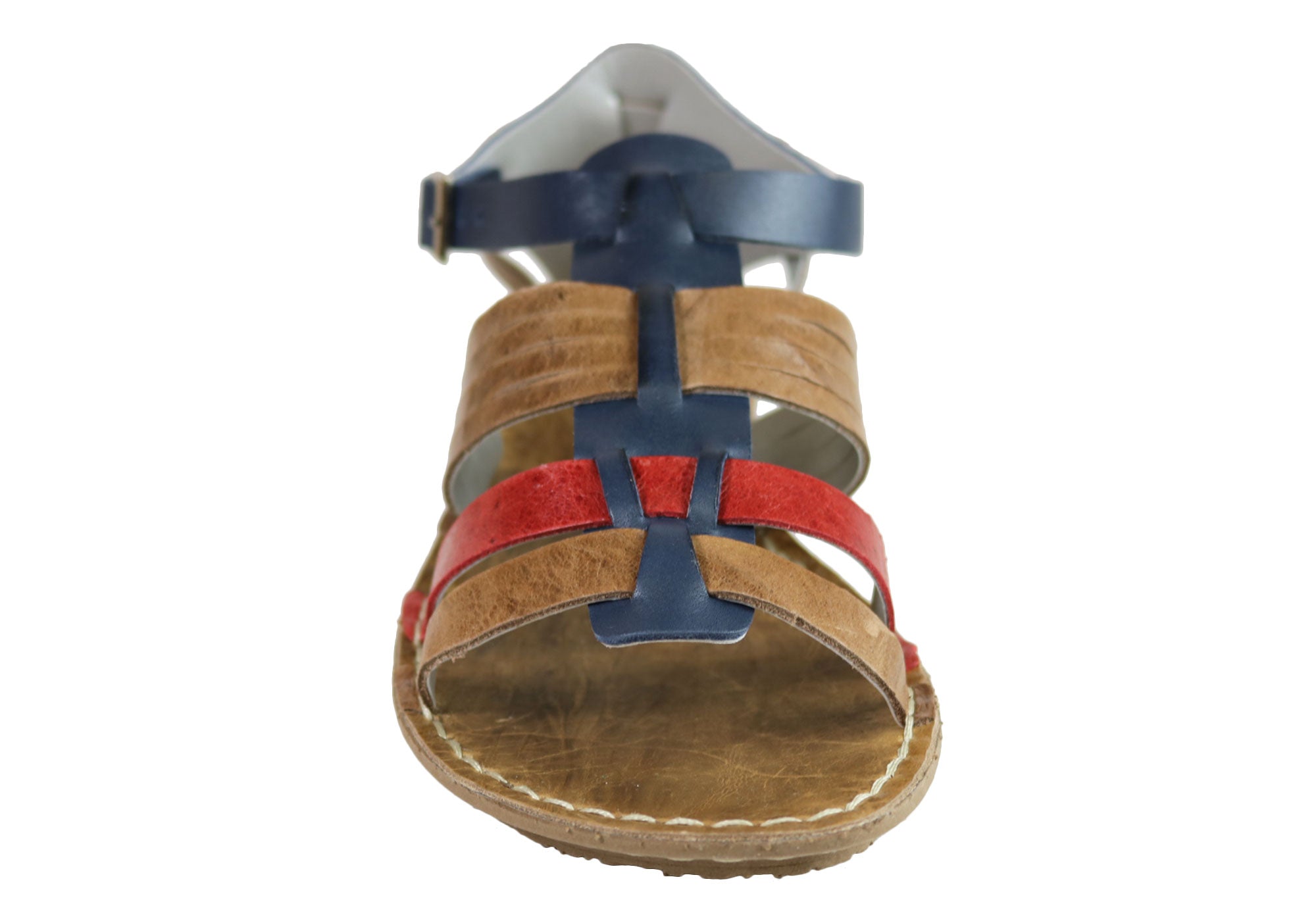 Andacco Augustine Women's Comfort Flat Leather Sandals - Handmade in Brazil - Perfect for Summer, Beach & Casual Outings