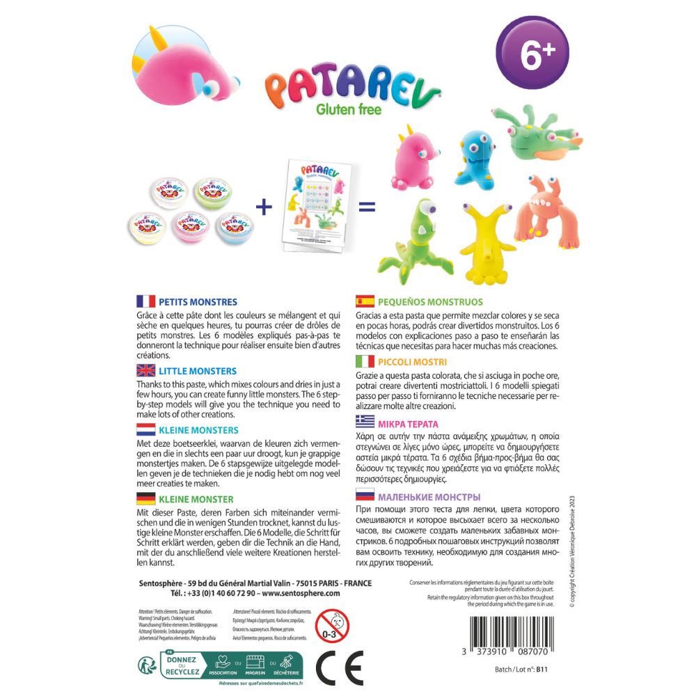 Patarev Little Monsters Air Dry Clay Kit - 24 Colors Non-Toxic Modeling Clay for Kids DIY Crafts, School Projects & Creative Play