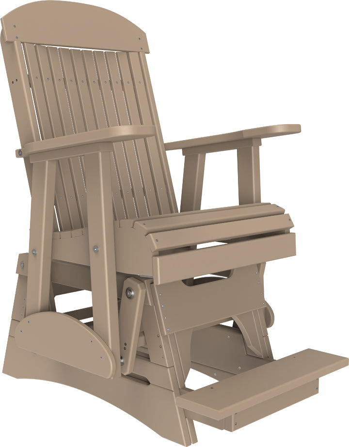 LuxCraft 2-Foot Classic Balcony Glider Chair - Outdoor Patio Swing for Relaxing, Porch Rocking, and Garden Lounging