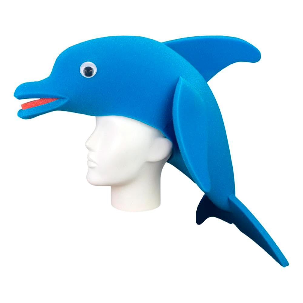 **Handmade Dolphin Foam Party Hat - Cute Ocean-Themed Beach Accessory for Pool Parties, Photo Booth Props & Summer Decor**    **Use Cases:** Perfect for beach parties, pool events, underwater-themed photoshoots, and fun summer celebrations!