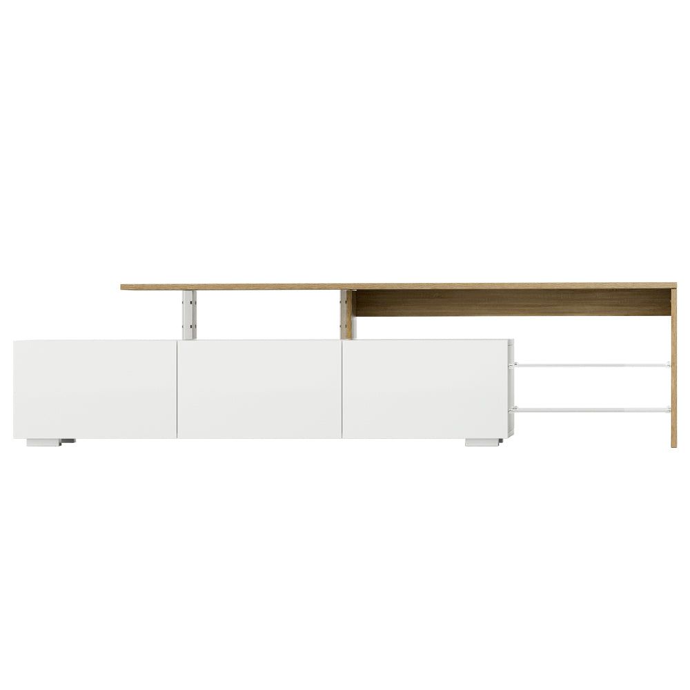 Artiss 180cm White Wood TV Stand Entertainment Center with Storage - Modern TV Cabinet for Living Room, Bedroom & Home Theater Setup