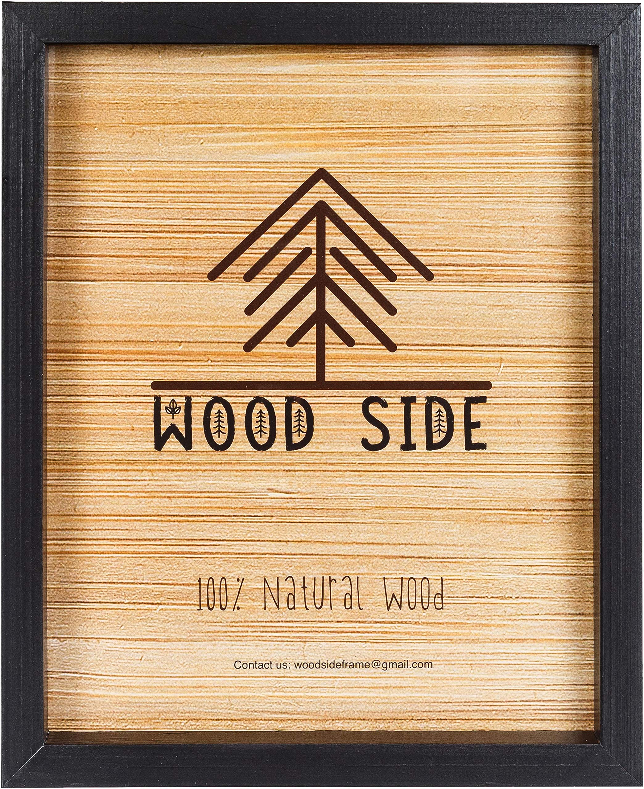 12x16 Black Wooden Picture Frame - 100% Eco-Friendly Solid Wood with Thick Borders for Wall Mount | Perfect for Home Decor, Office Art Display & Gift Giving