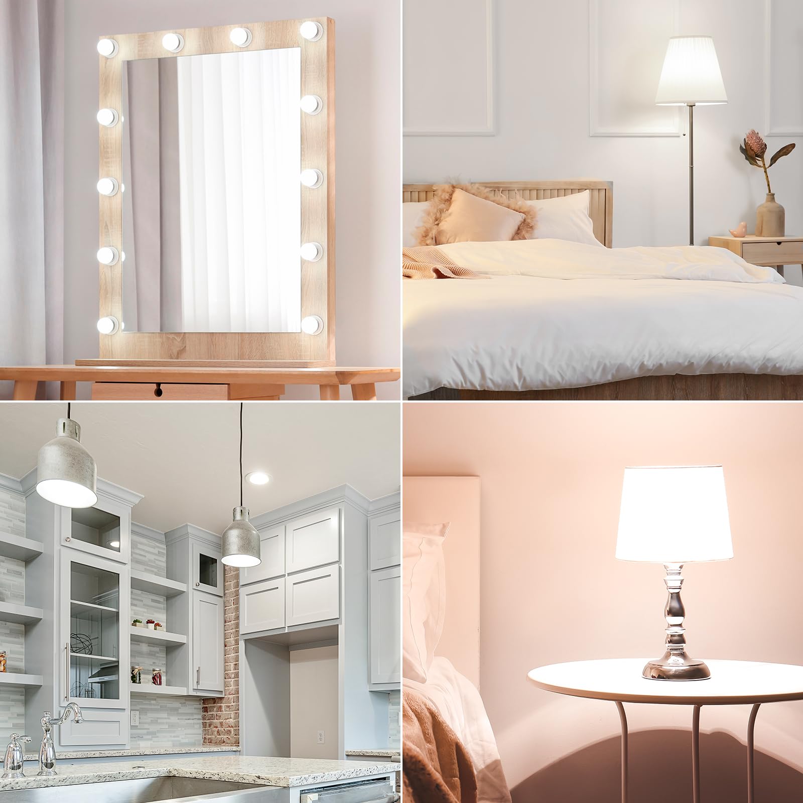 12 Pack LED Vanity Light Bulbs - 60W Equivalent, 5000K Daylight White, 800 Lumens, G25 Globe Bulb for Makeup Mirror & Bathroom Lighting - Non-Dimmable, 7W, 120V - Perfect for Vanity, Dressing Room & Spa Lighting