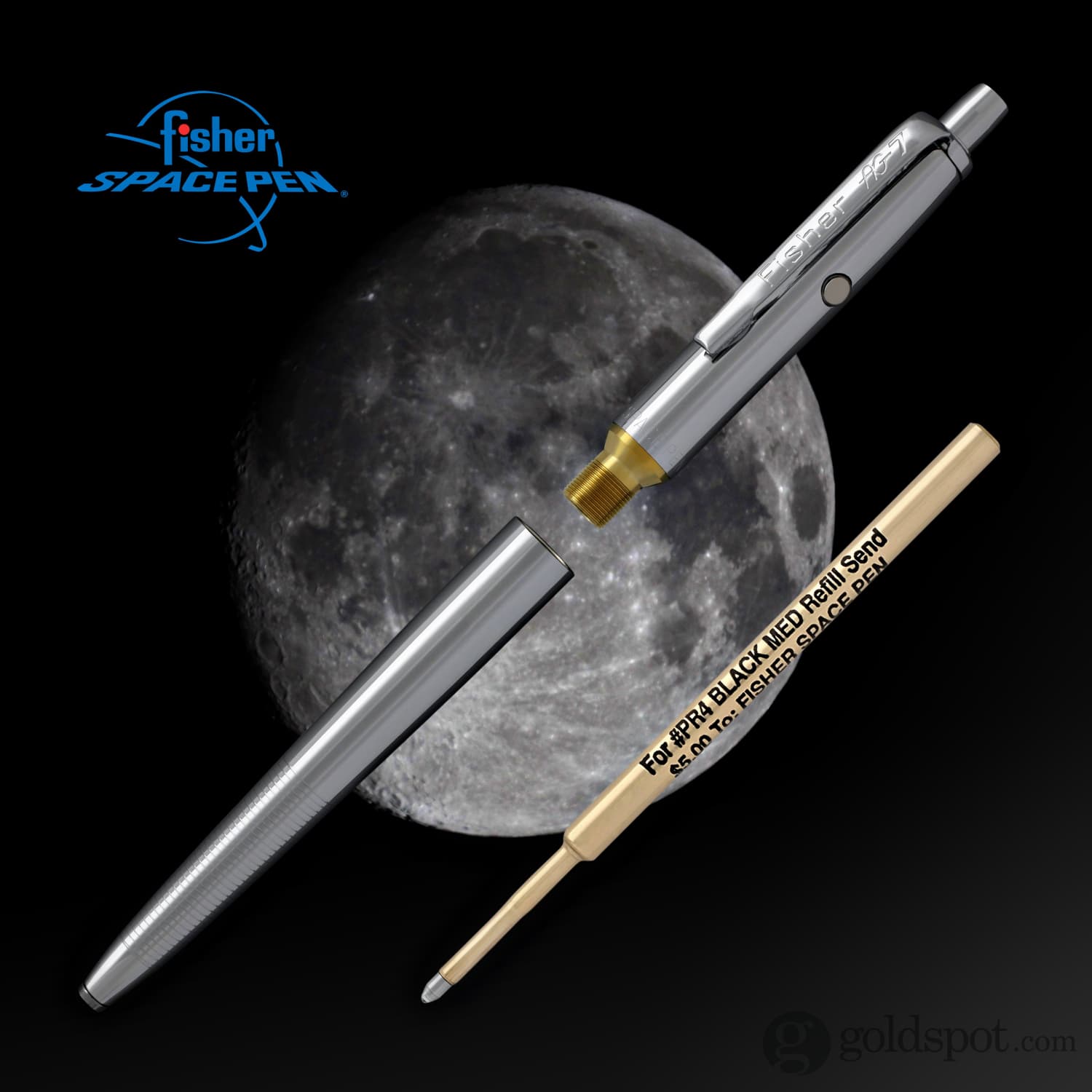 Fisher Space Pen Astronaut Original Chrome Ballpoint Pen - Perfect for Writing in Zero Gravity, Outdoor Adventures & Everyday Use