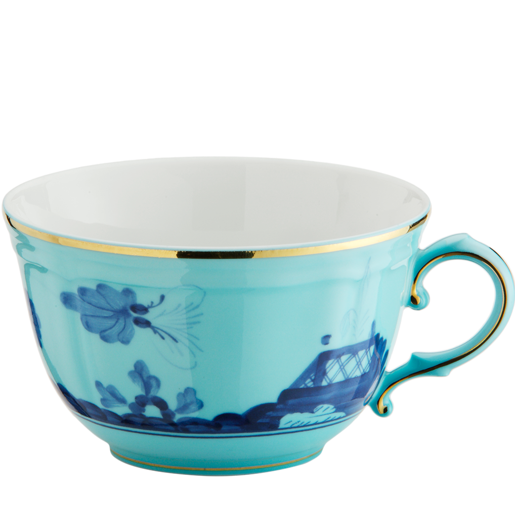 Oriente Italiano Espresso Cup - Handcrafted Italian Ceramic Coffee Cup for Espresso & Cappuccino - Elegant Iris Floral Design - Perfect for Home, Cafe & Gifts