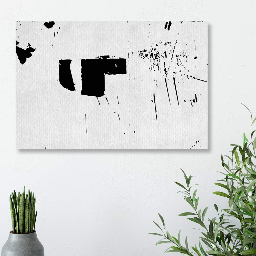 Wall26 Rustic Ink Canvas Wall Art - 32x48 Inches Framed Print, Modern Home Decor for Bedroom, Living Room, Office & Dining Area