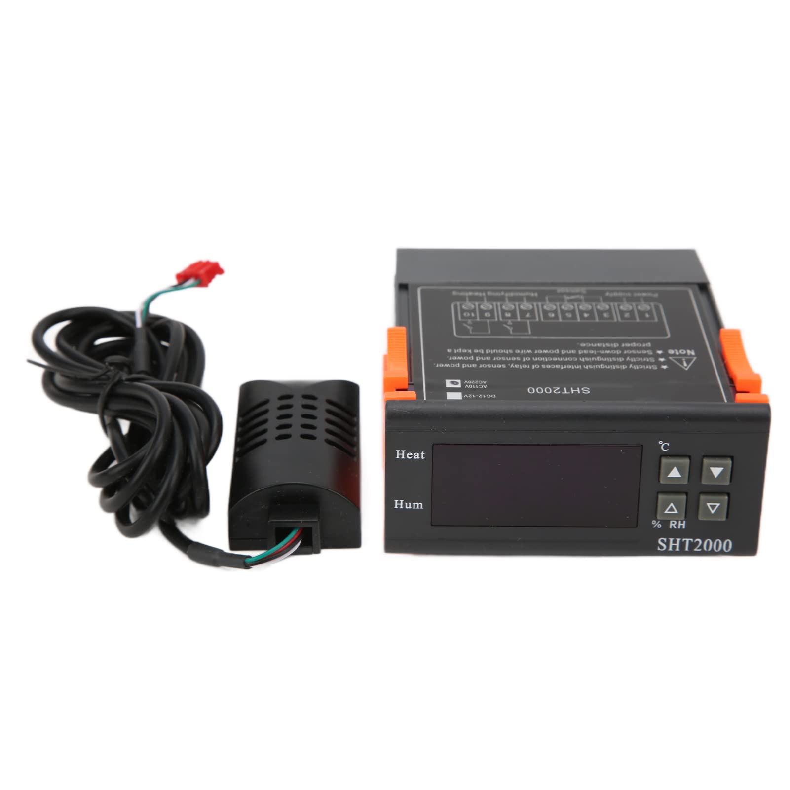 Pssopp 2-in-1 LED Digital Temperature and Humidity Controller - Precise Thermostat for Incubators, Greenhouses, Reptile Tanks & Home Brewing | Ideal for Climate Control in Grow Tents, Wine Cellars & Pet Habitats