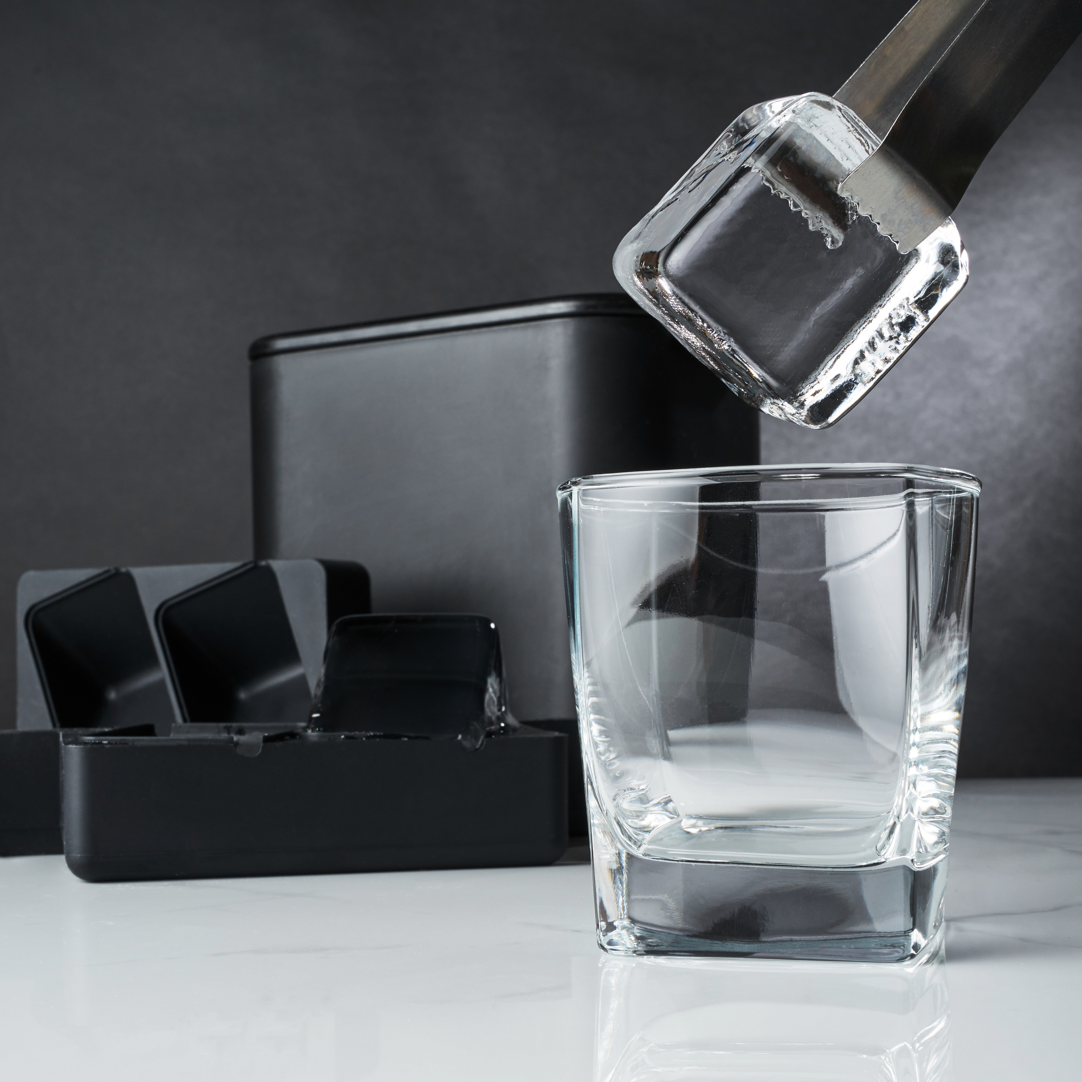 Premium Glacier Rocks Clear Ice Maker - Make Crystal Clear Ice Cubes for Cocktails, Whiskey & Drinks at Home or Bar