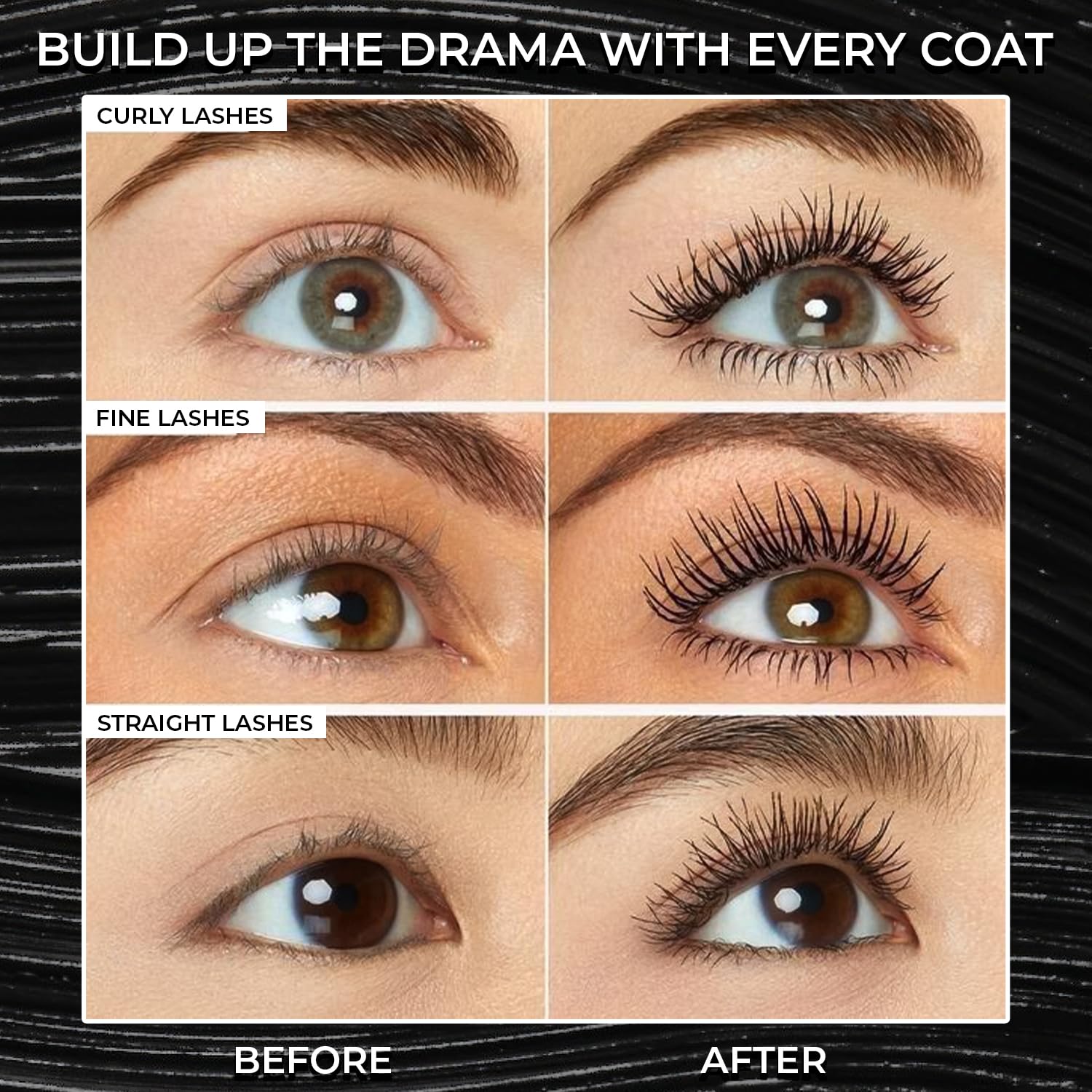 Just Herbs 2-in-1 Serum-infused Lash Enhancing Mascara with Castor Oil & Coconut Oil (8g) - Natural Lengthening & Volumizing for Day & Night Wear