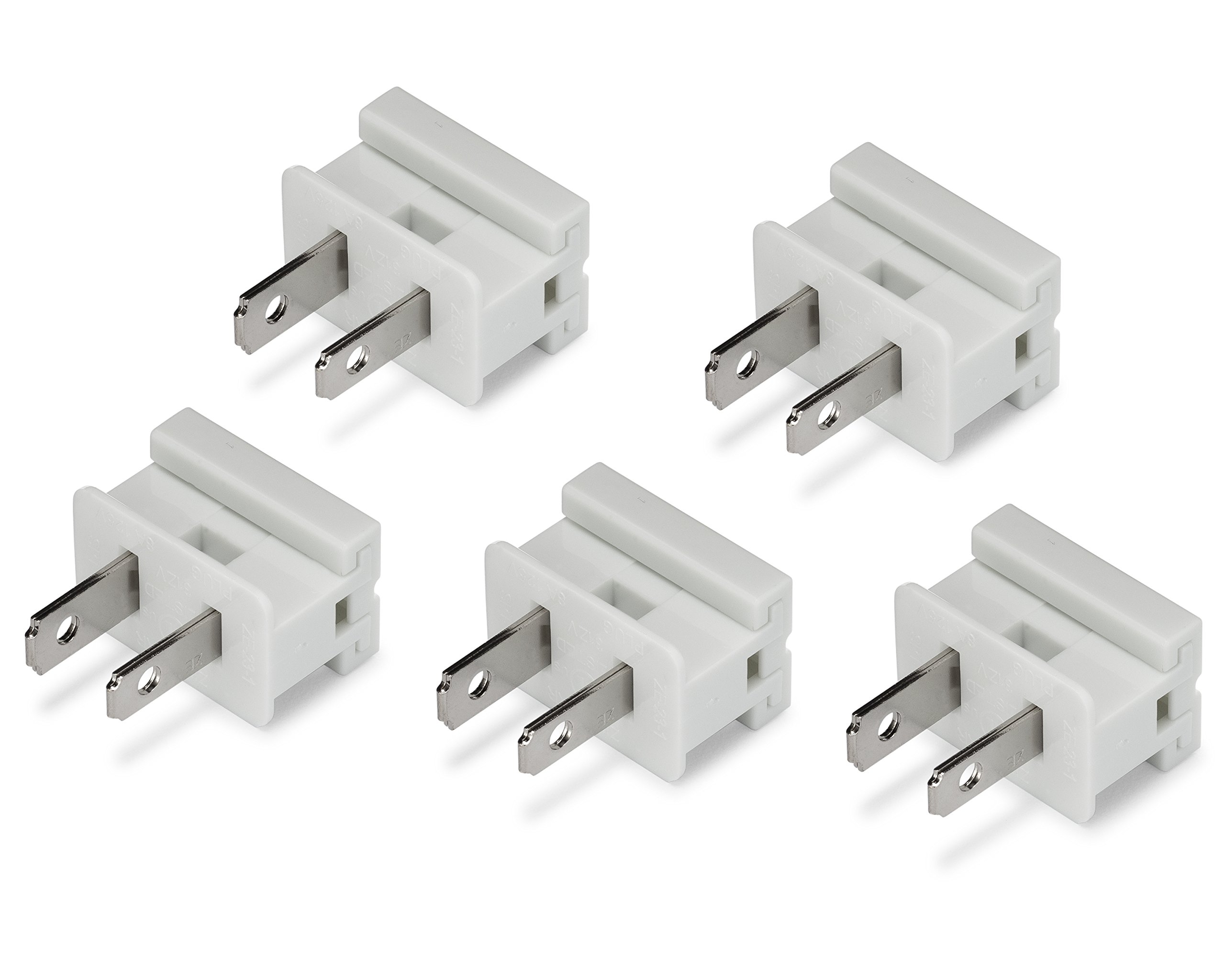 100 Pack Male White Slip Plug for SPT-1 Zip Cord - Vampire Plug for Christmas Lights & Holiday Decorations | Outdoor/Indoor Use for String Lights, Party Decor, and Seasonal Lighting
