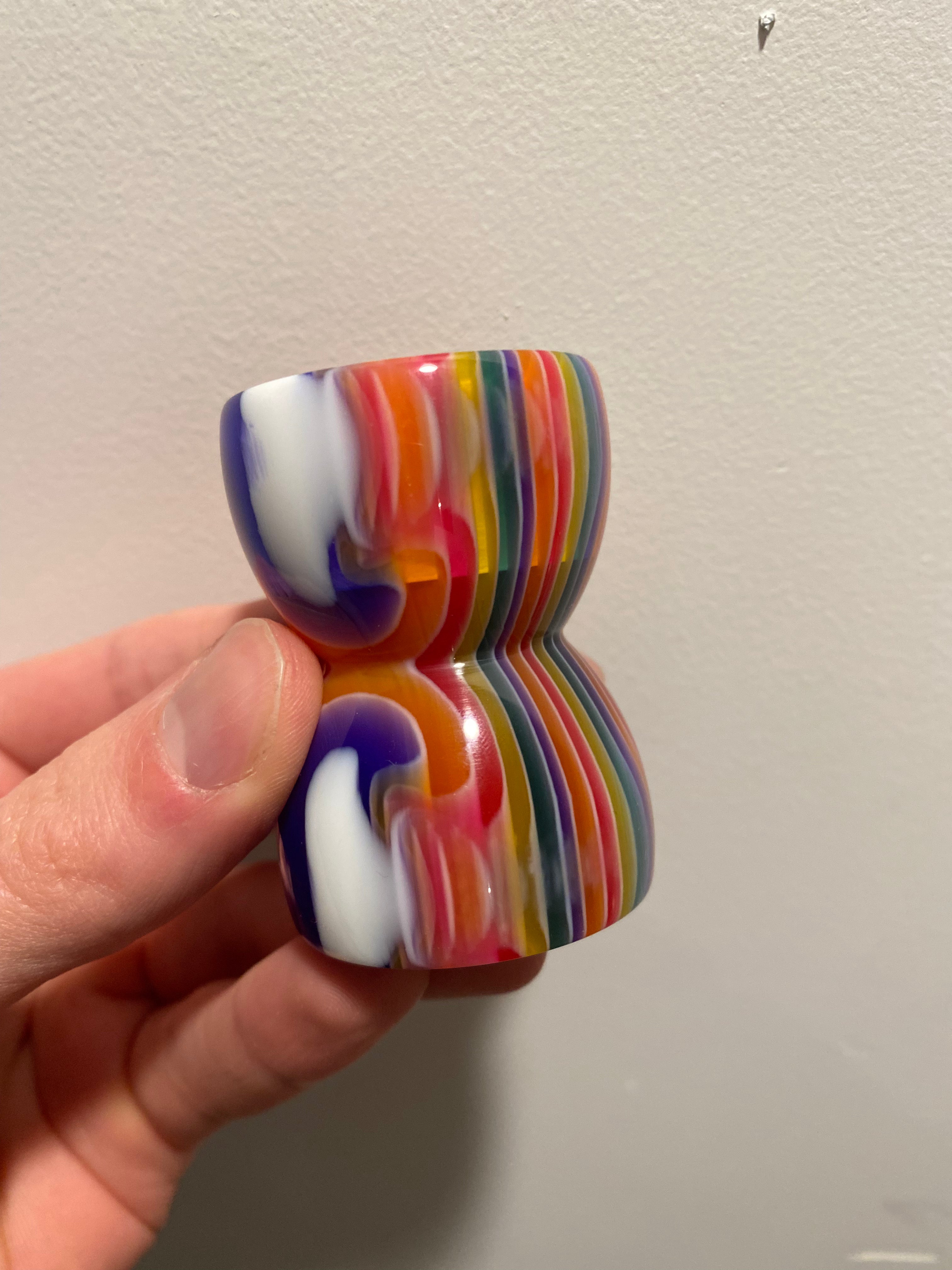 Handcrafted Candy Stripe Shaving Brush Handle for 28mm & 30mm Knots - Premium Factory Second - Perfect for Wet Shaving & Grooming Gifts