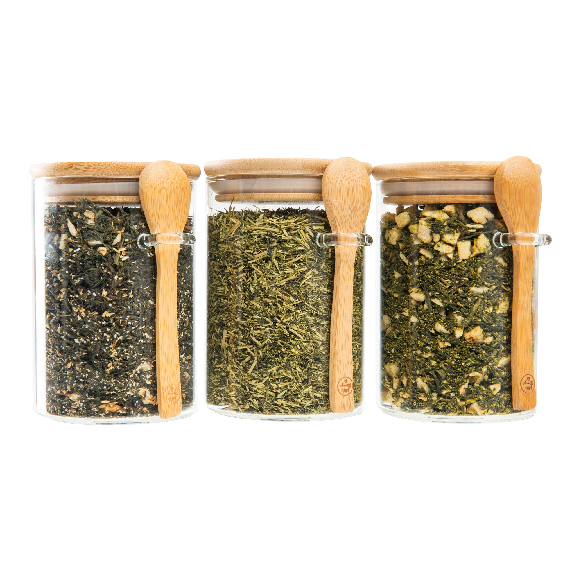 Premium 500ml Bamboo Glass Jar with Spoon - Eco-Friendly Storage for Spices, Tea, Coffee & DIY Crafts - Perfect for Kitchen, Pantry & Gift Giving