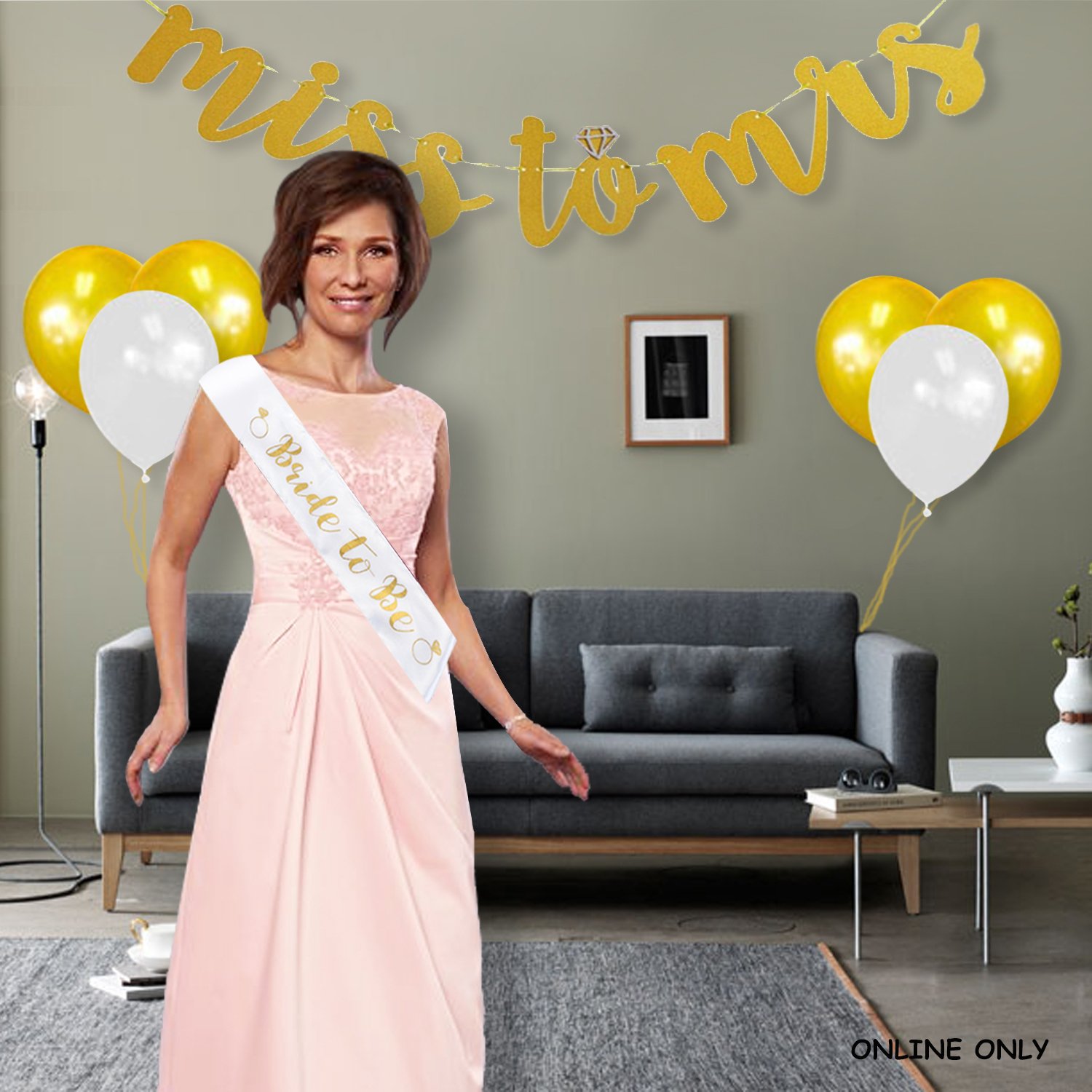 Bachelorette Party Decorations Kit - Bridal Shower Favors, Wedding Supplies & Gifts for Bride to Be with Photo Booth Props, Banner & Sash | Perfect for Engagement Parties, Bridal Showers & Bachelorette Celebrations